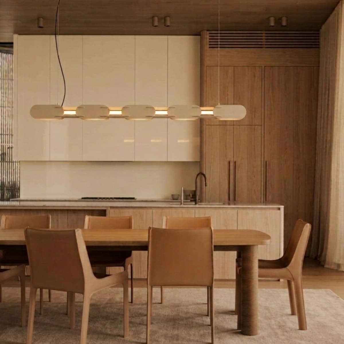 Pendant lamp CHAIN 158 cm, beige, Thoro - 311250
