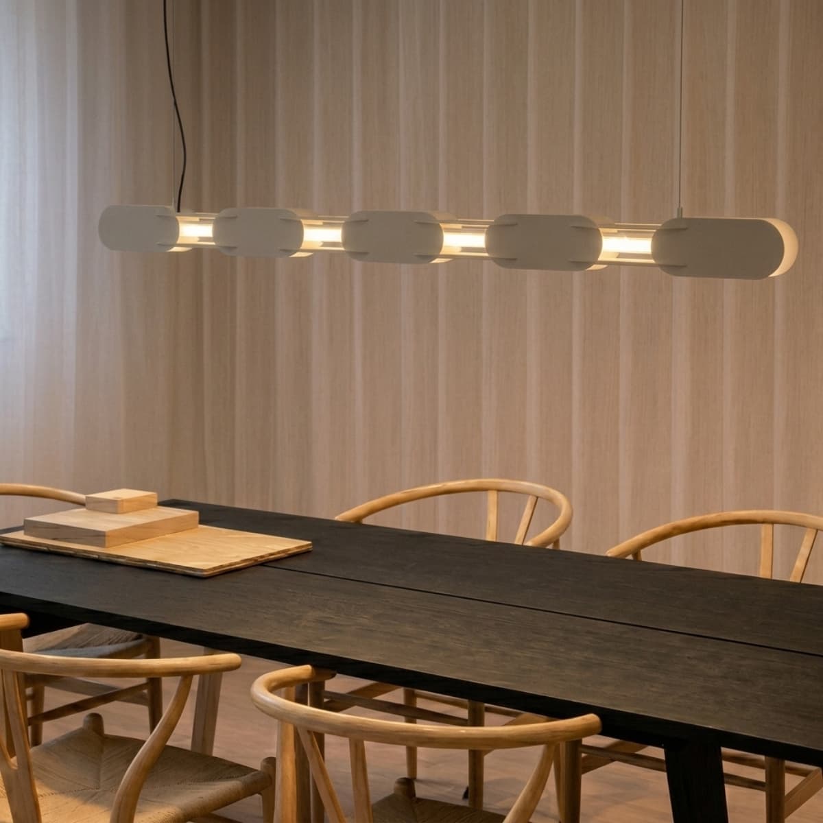Pendant lamp CHAIN 158 cm, beige, Thoro - 311251