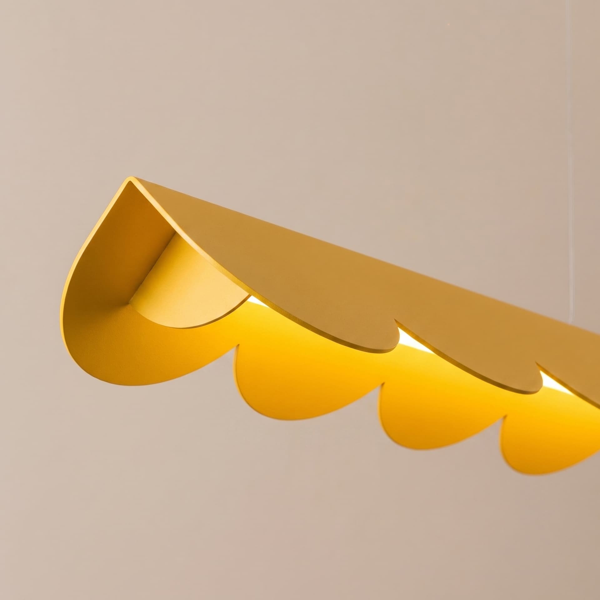 Lampa wisząca BISCUIT 130 cm, żółta, Thoro - 311209