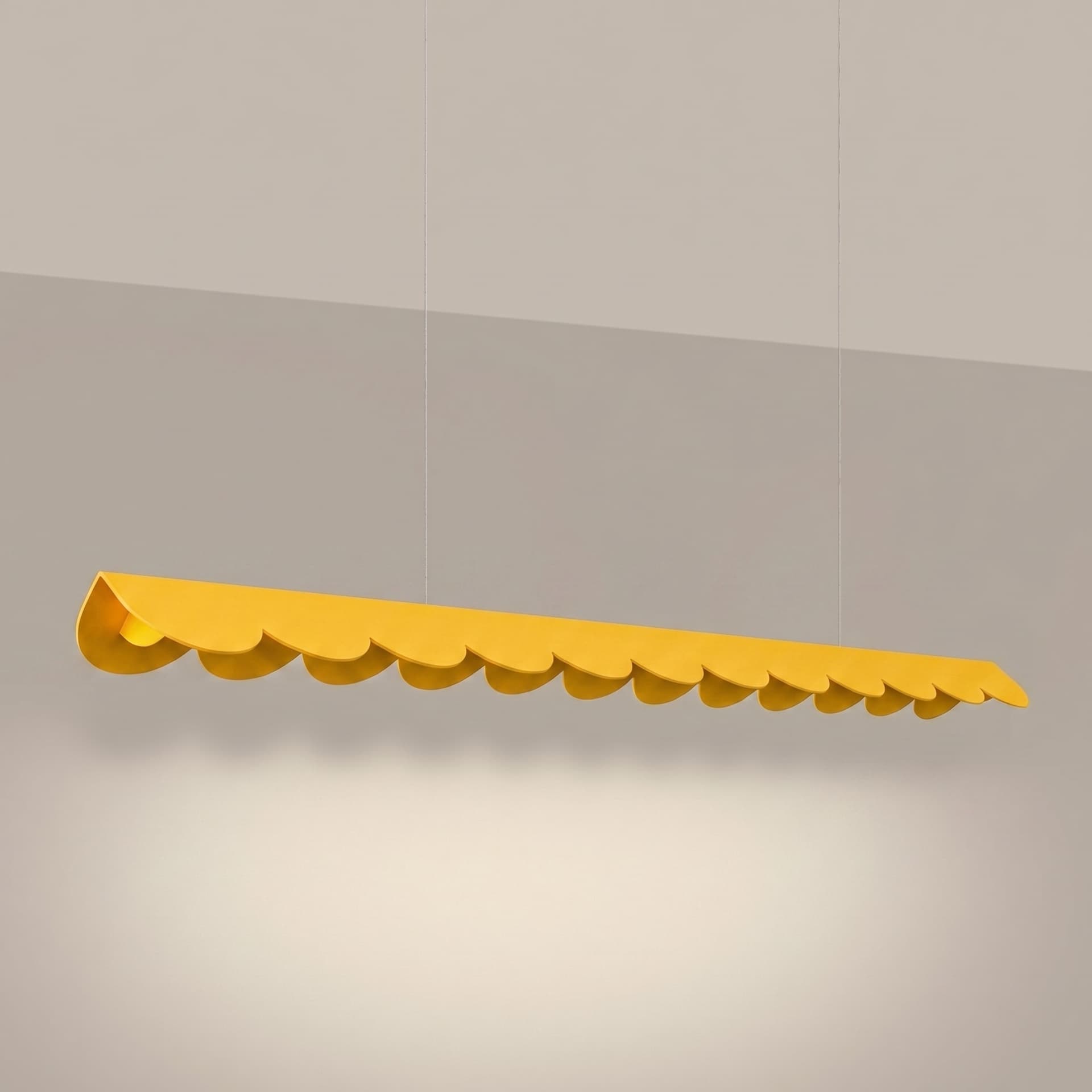 Lampa wisząca BISCUIT 130 cm, żółta, Thoro - 311208