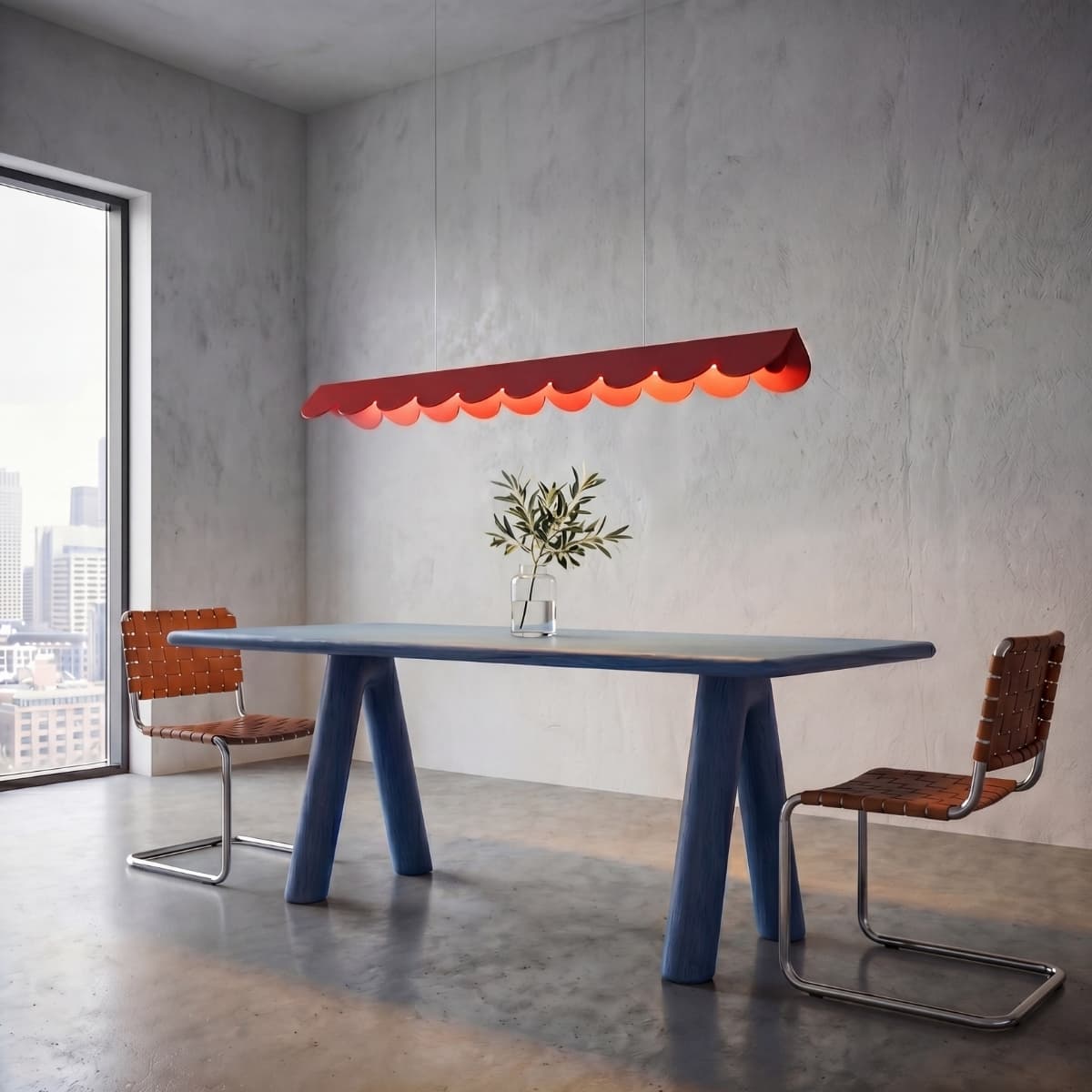 Lampa wisząca BISCUIT 130 cm, czerwona, Thoro - 311195