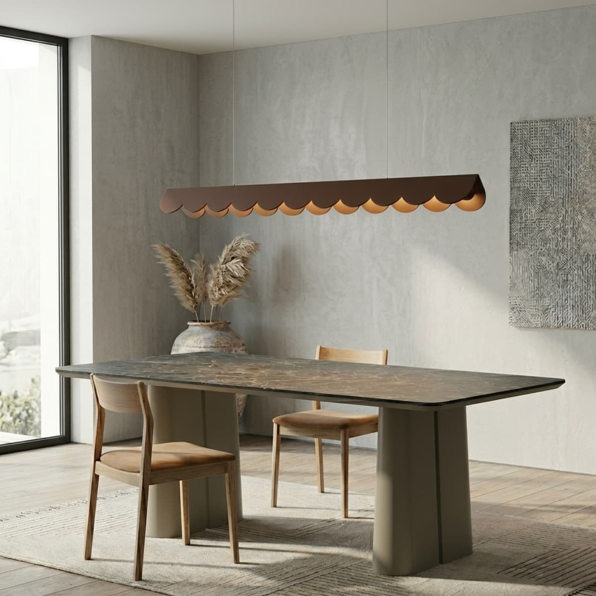 Lampa wisząca BISCUIT 130 cm, brązowa, Thoro - 311183