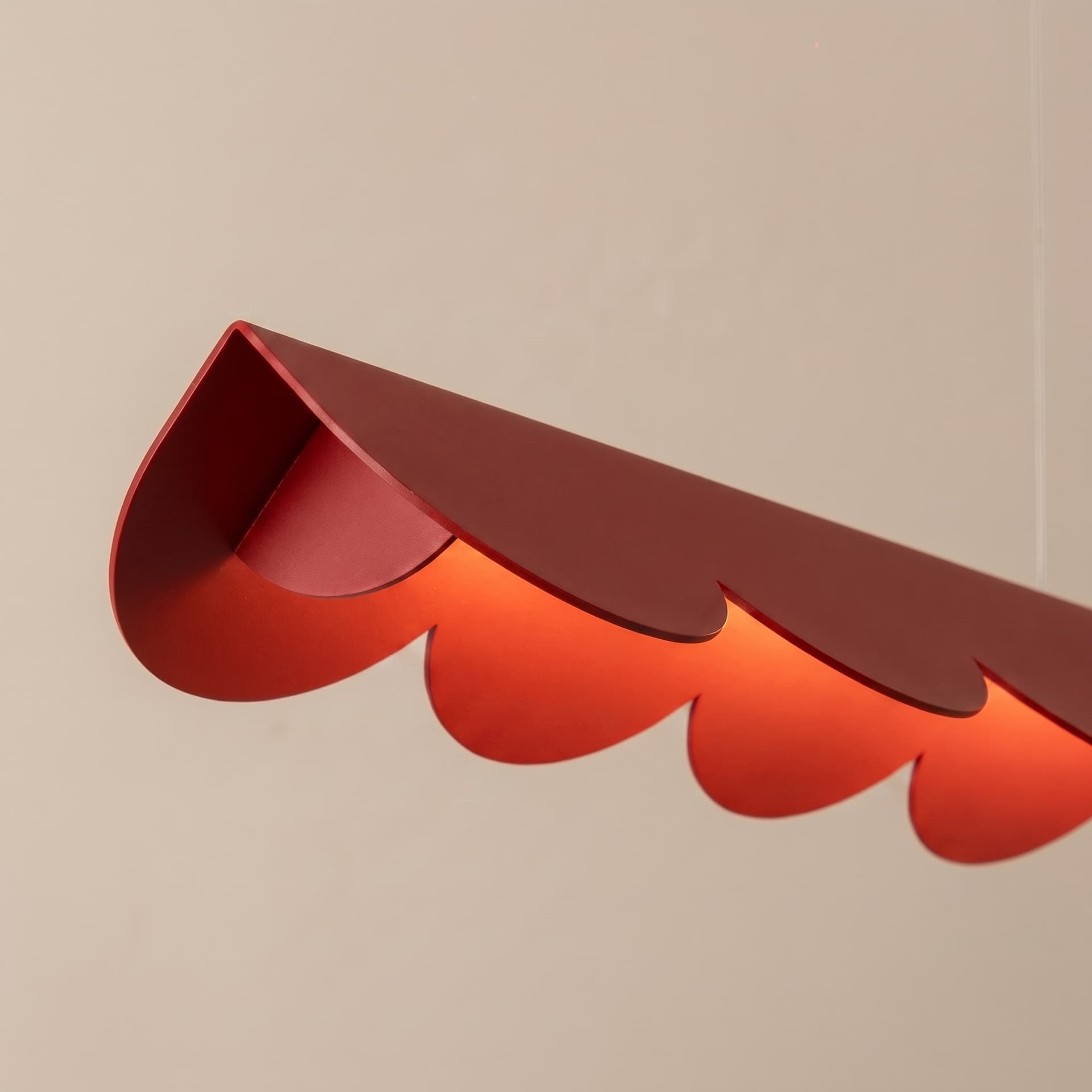 Lampa wisząca BISCUIT 100 cm, czerwona, Thoro - 311125