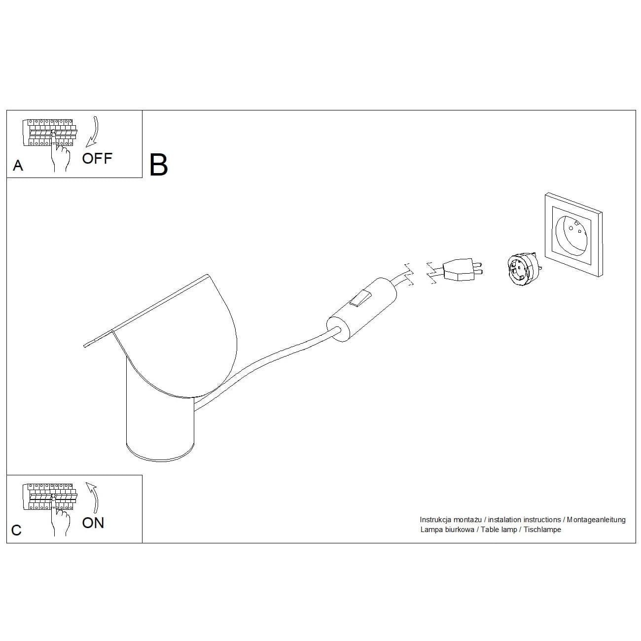 Lampa biurkowa BISCUIT różowa, Thoro - 311094