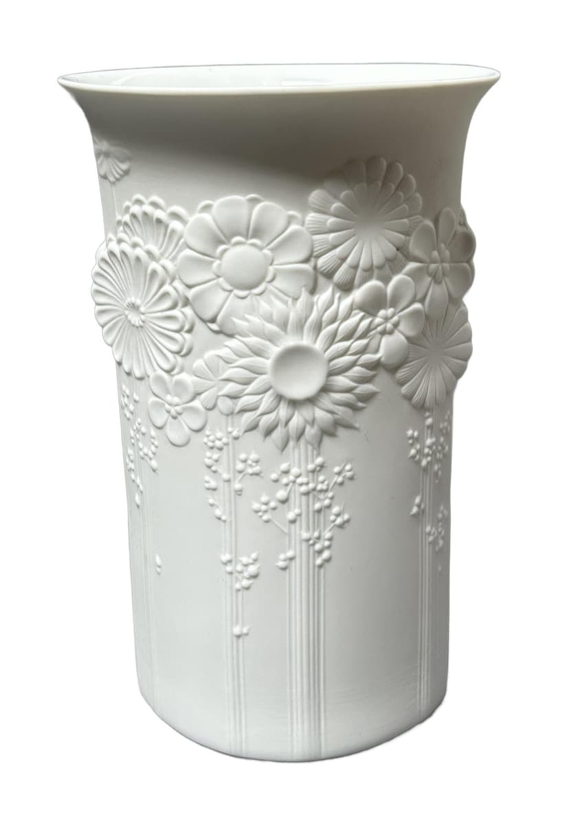 Vase, Kaiser, white bisque porcelain, Germany, 1960s.