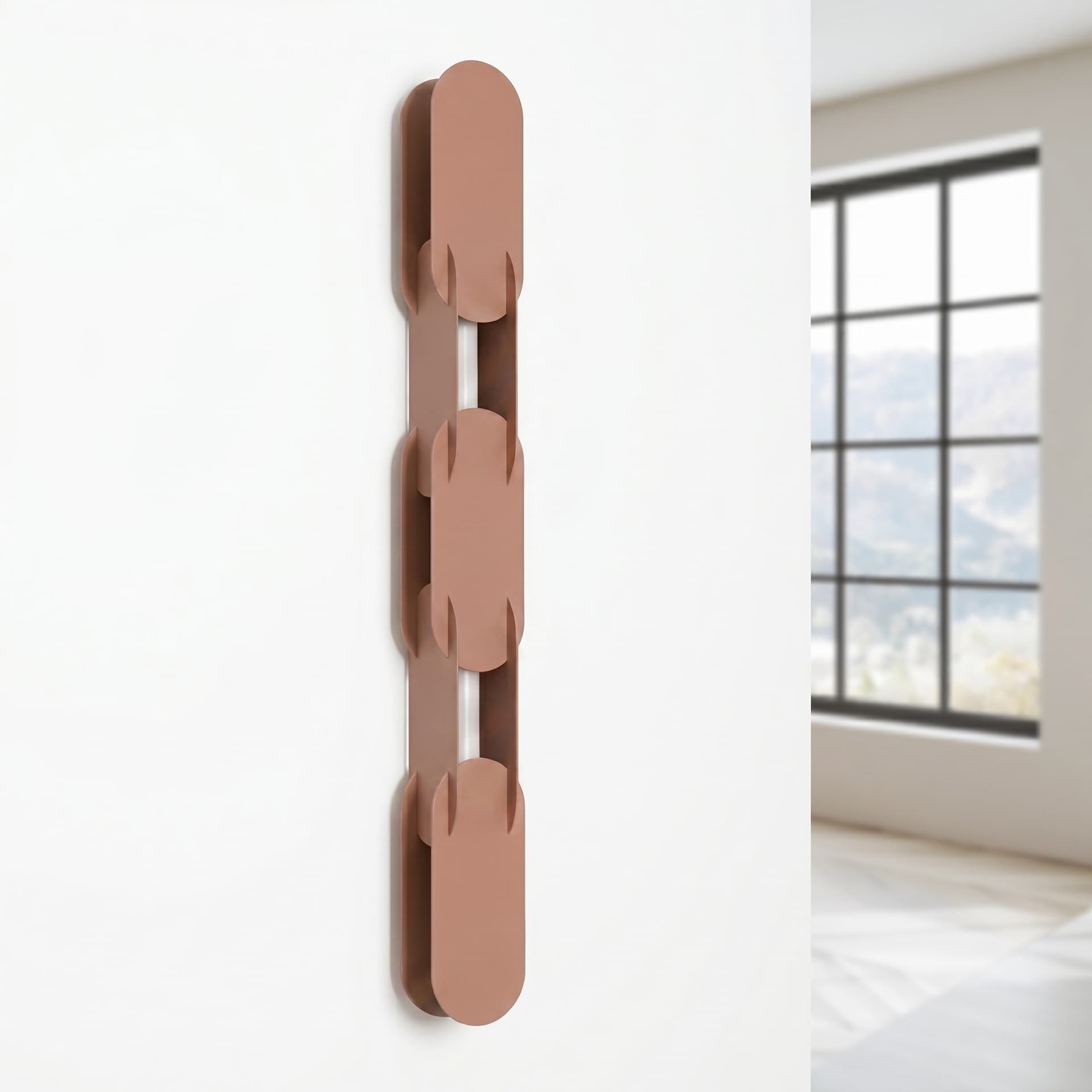 CHAIN wall lamp 91 cm, mocca, Thoro - 310876