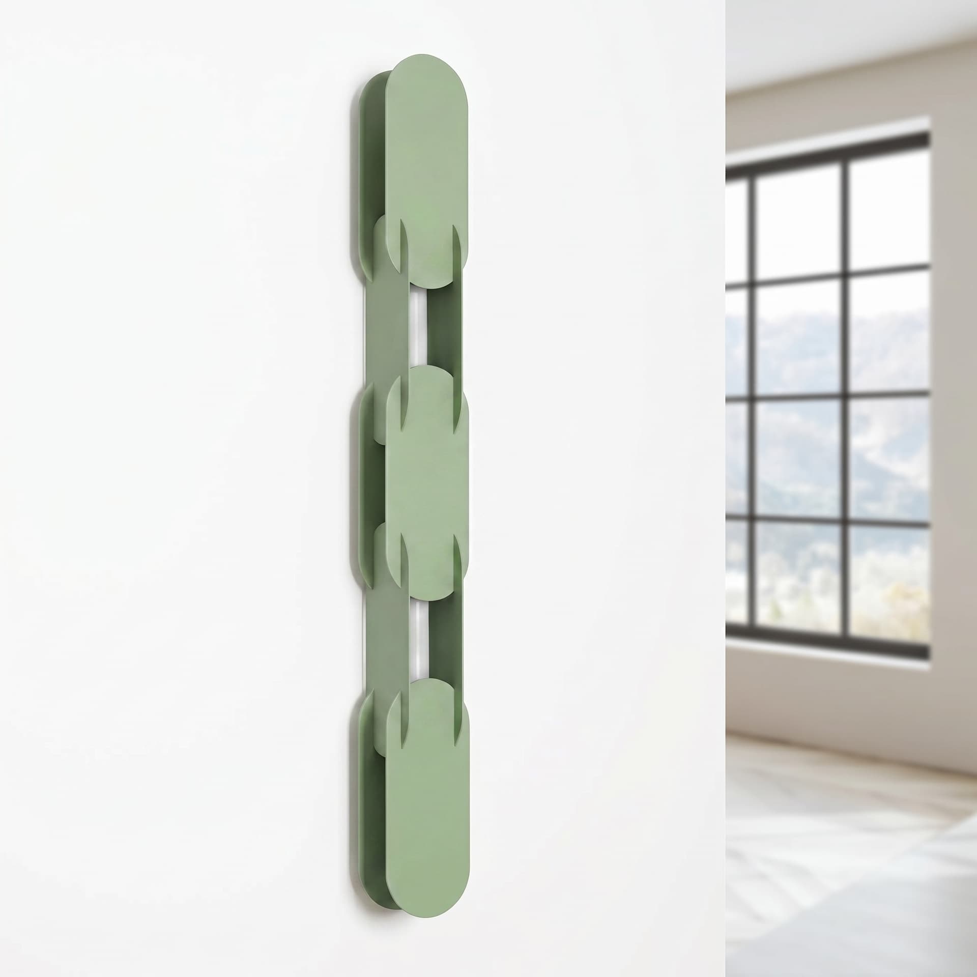 Wall lamp CHAIN 91 cm, sage green, Thoro - 310852