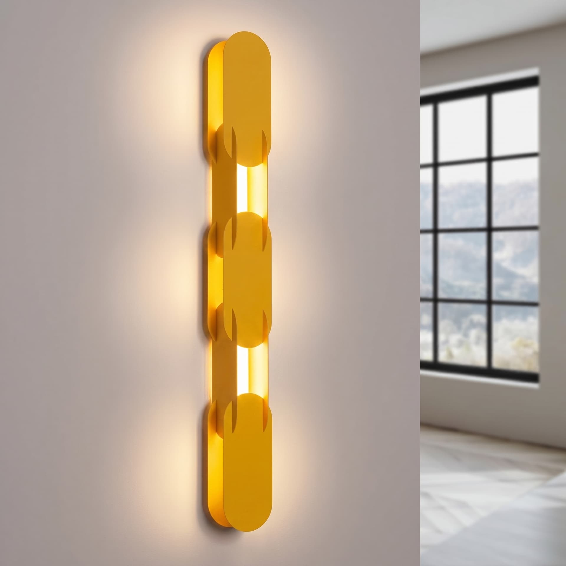 Wall lamp CHAIN 91 cm, yellow, Thoro - 310821