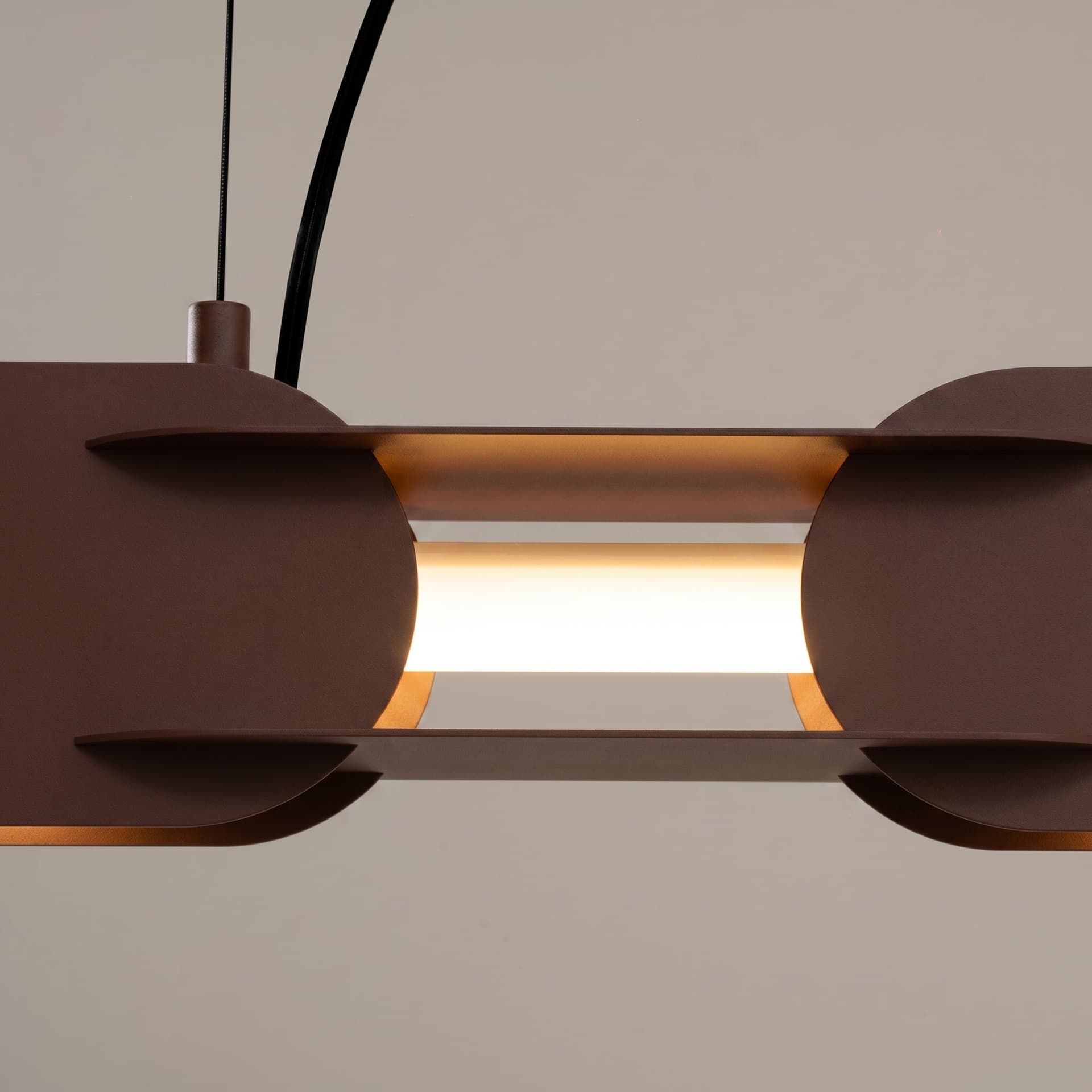 Pendant lamp CHAIN 91 cm, brown, Thoro - 310814