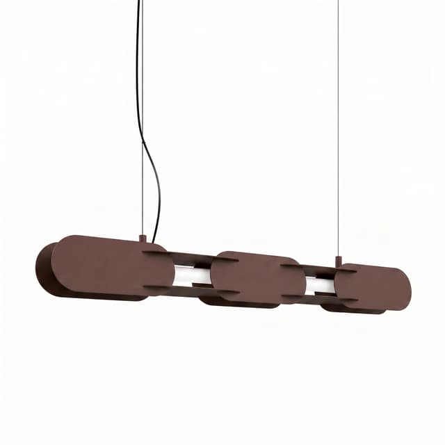 Pendant lamp CHAIN 91 cm, brown, Thoro - DIMENSION
