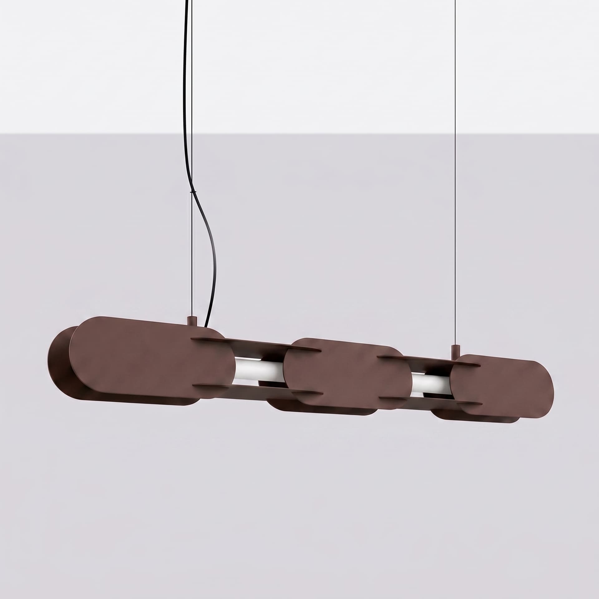 Pendant lamp CHAIN 91 cm, brown, Thoro - 310812