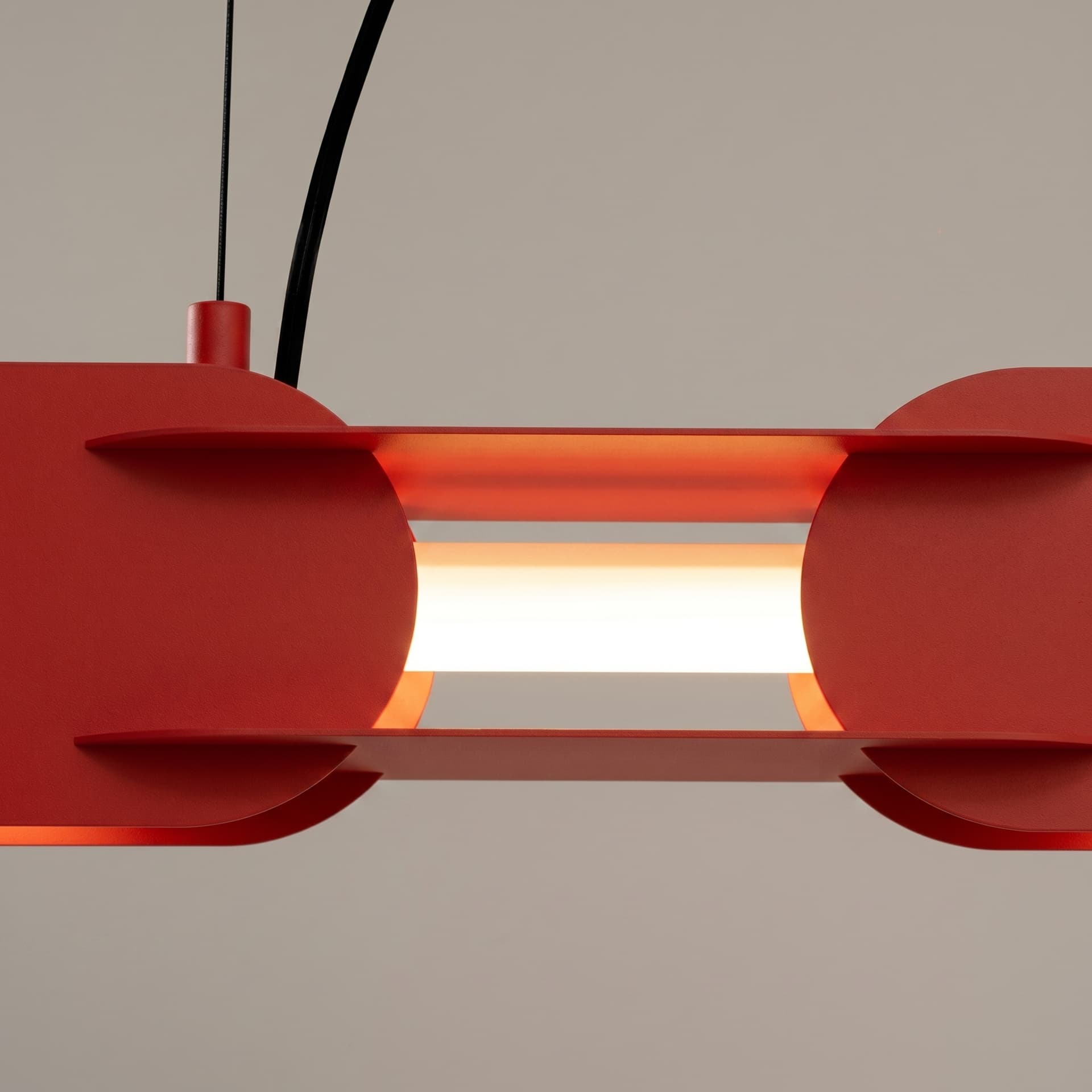 Pendant lamp CHAIN 91 cm, red, Thoro - 310774