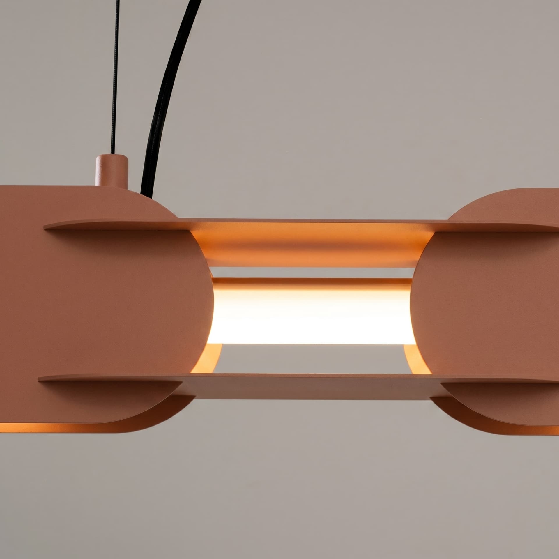 Pendant lamp CHAIN 91 cm, mocca, Thoro - 310766