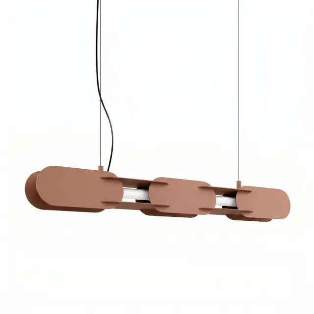Pendant lamp CHAIN 91 cm, mocca, Thoro - DIMENSION