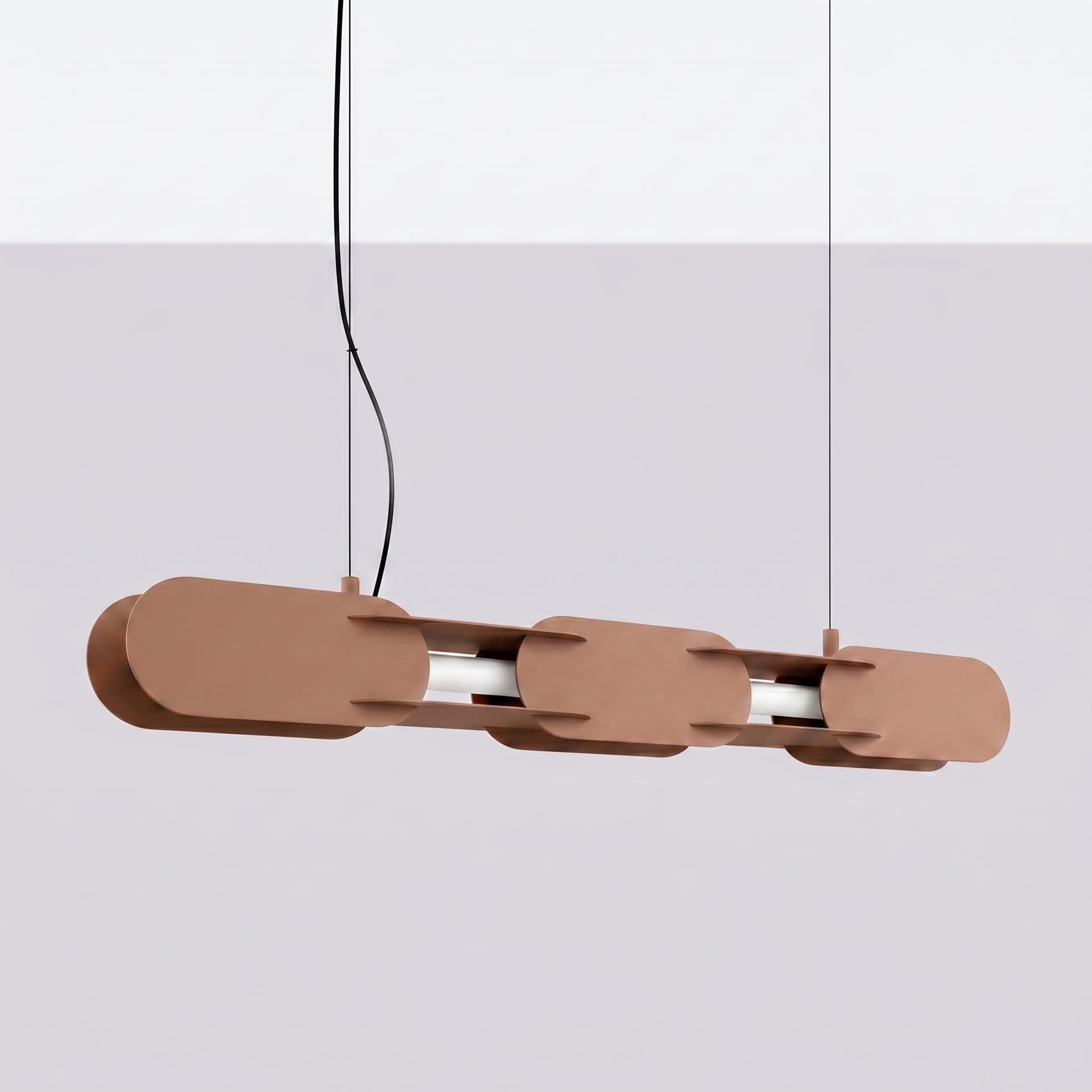 Pendant lamp CHAIN 91 cm, mocca, Thoro - 310764