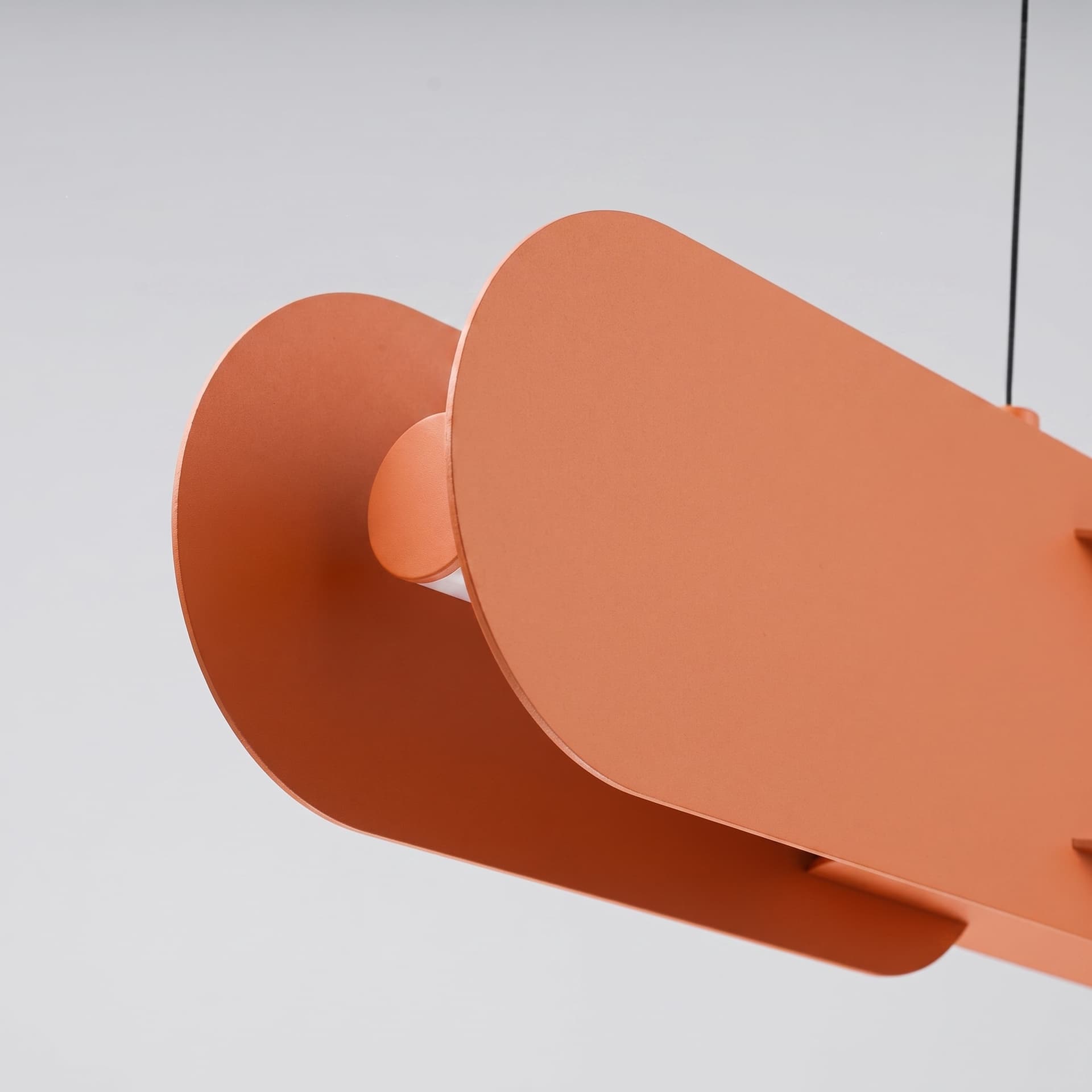 Pendant lamp CHAIN 91 cm, red ochre, Thoro - 310759