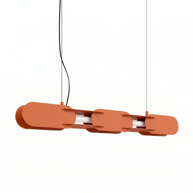 Pendant lamp CHAIN 91 cm, red ochre, Thoro - DIMENSION