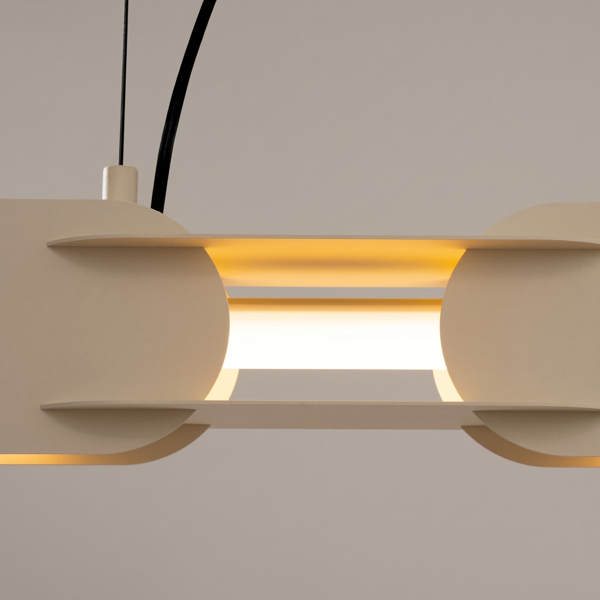 Pendant lamp CHAIN 91 cm, taupe, Thoro - 310734