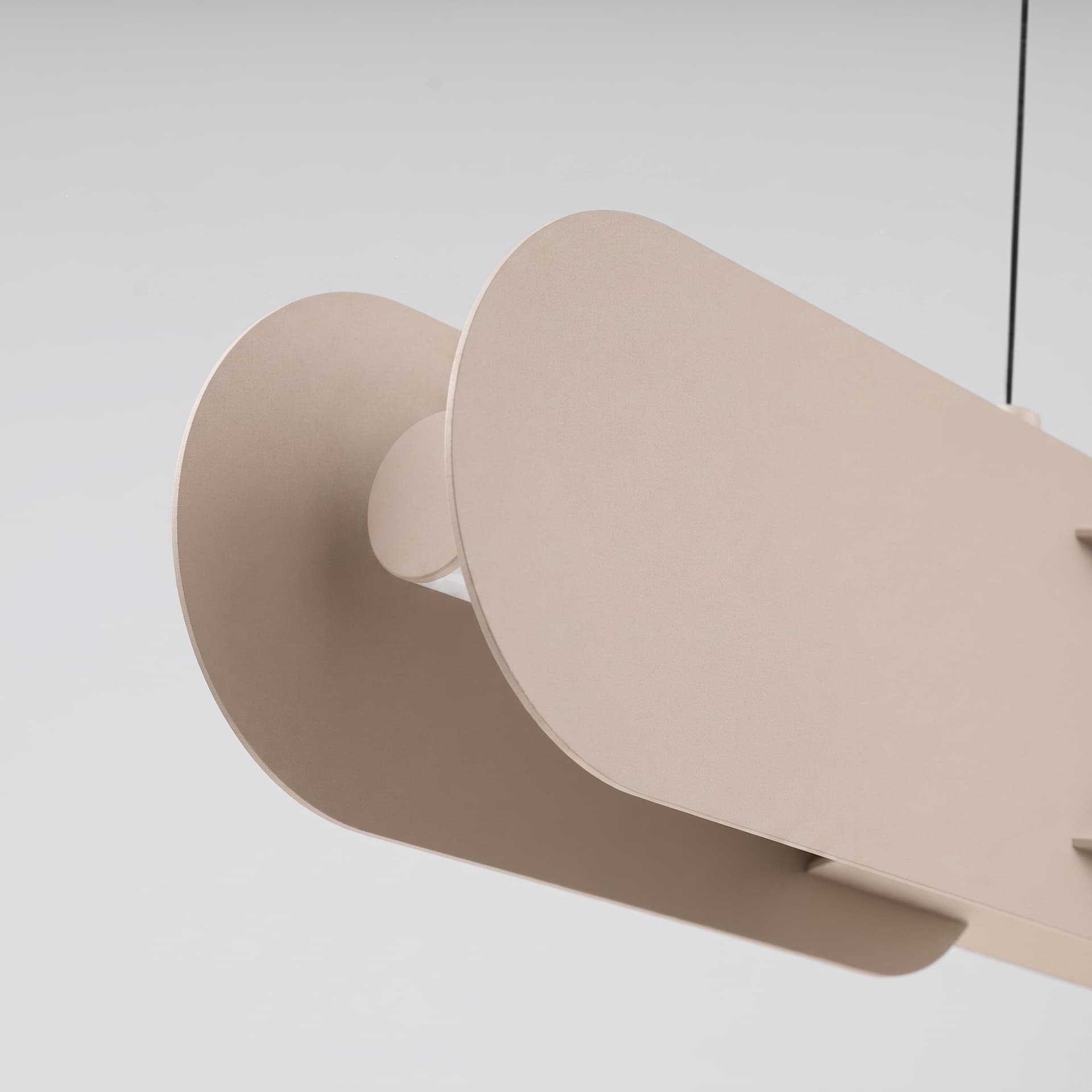 Pendant lamp CHAIN 91 cm, taupe, Thoro - 310735
