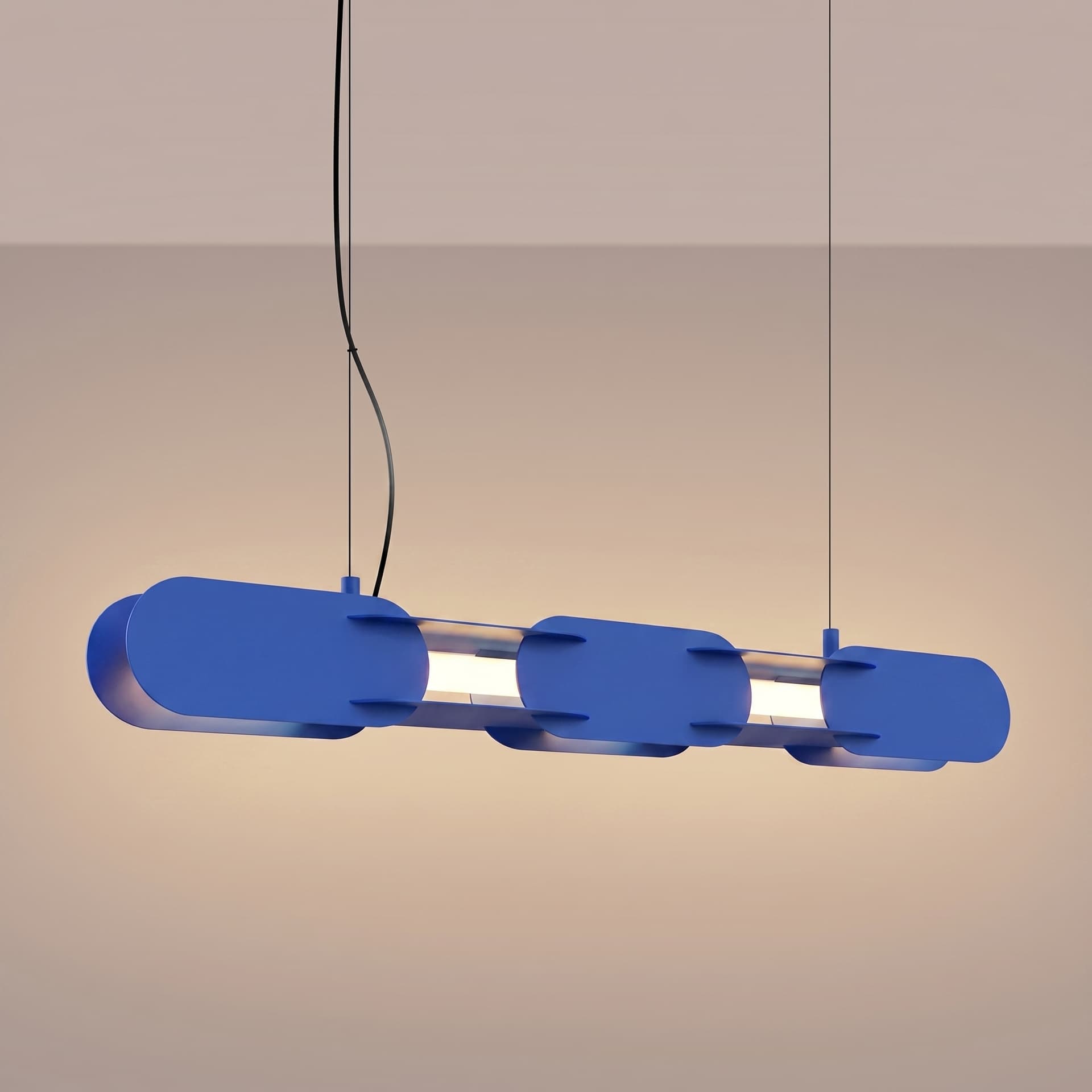Pendant lamp CHAIN 91 cm, ultramarine, Thoro - 310725