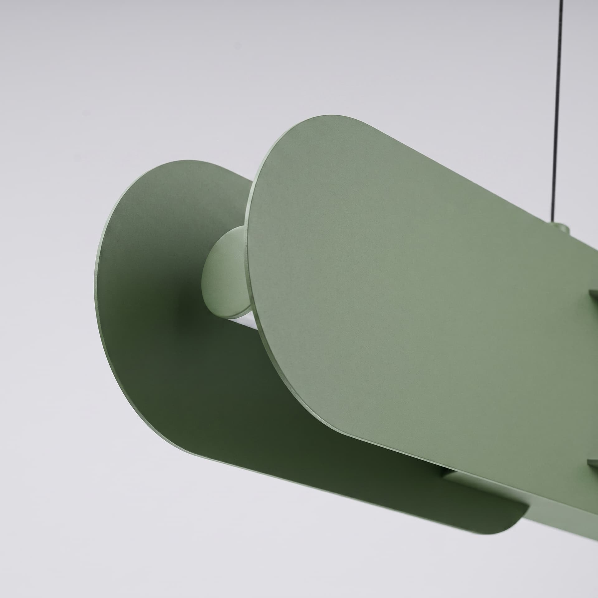 Pendant lamp CHAIN 91 cm, olive green, Thoro - 310719