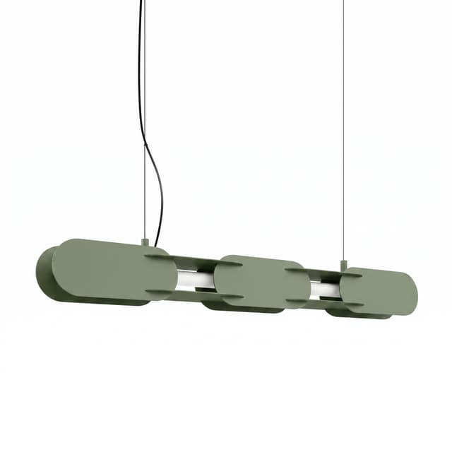 Pendant lamp CHAIN 91 cm, olive green, Thoro - DIMENSION