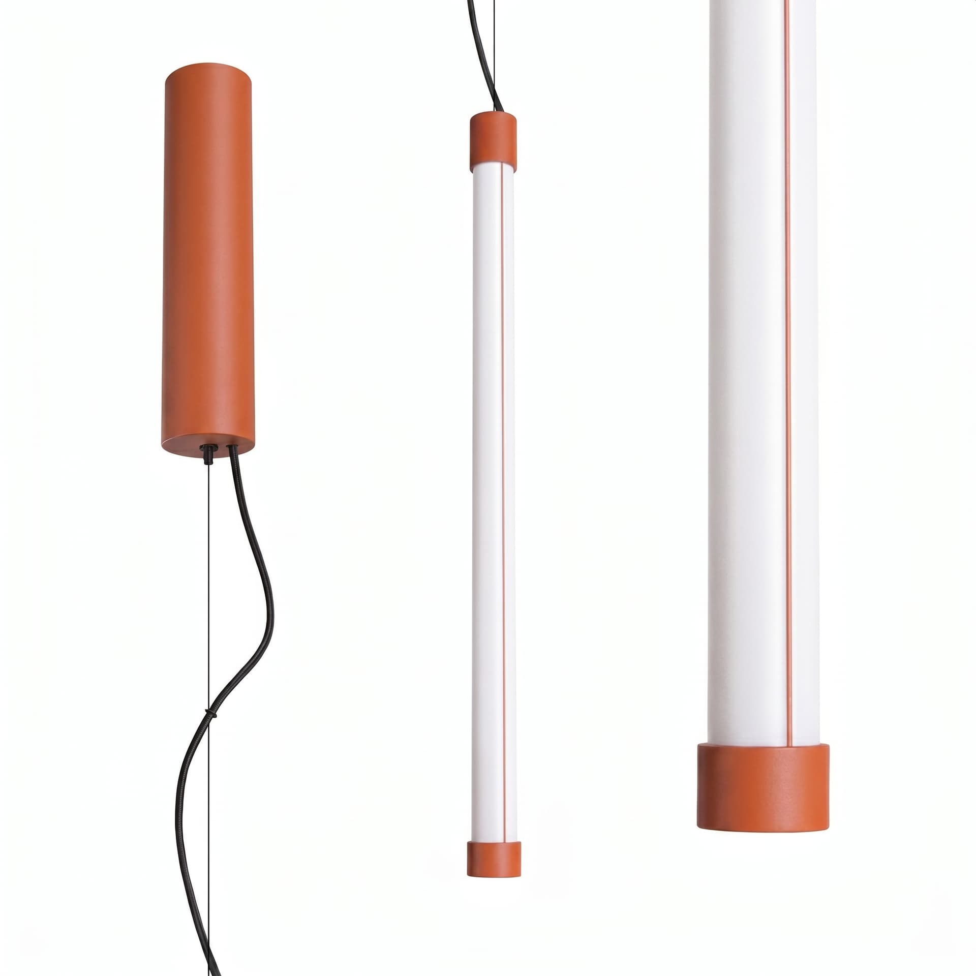Pendant lamp TRANG 50 cm, ochre red, Thoro - 310635