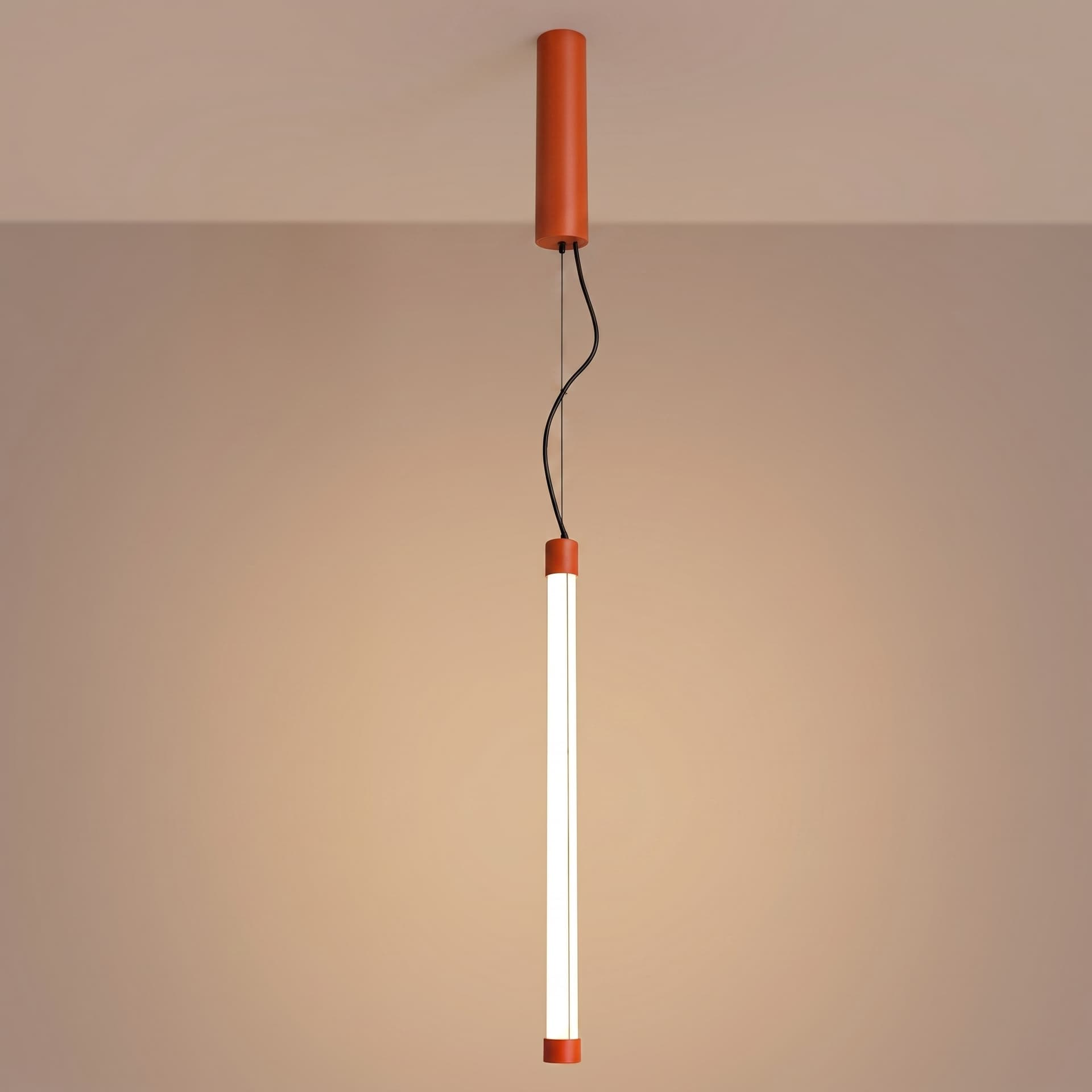 Pendant lamp TRANG 50 cm, ochre red, Thoro - 310638