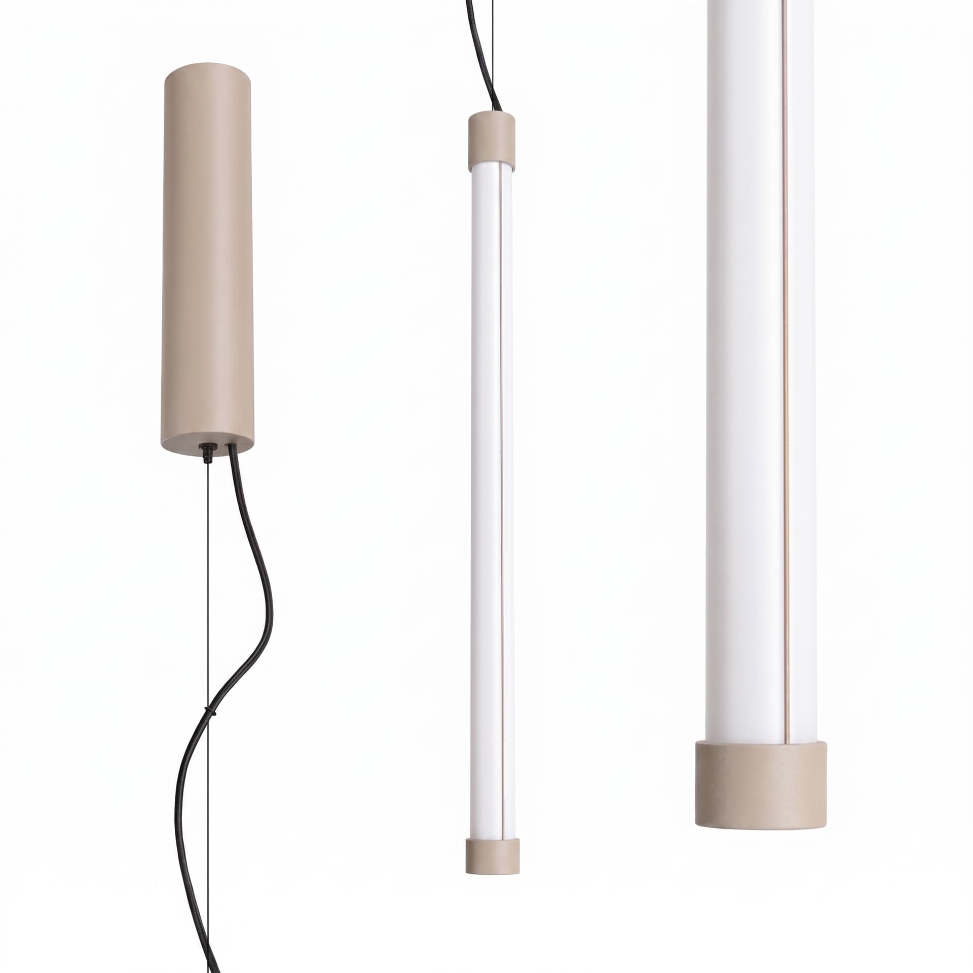 Pendant lamp TRANG 50 cm, taupe, Thoro - 312045