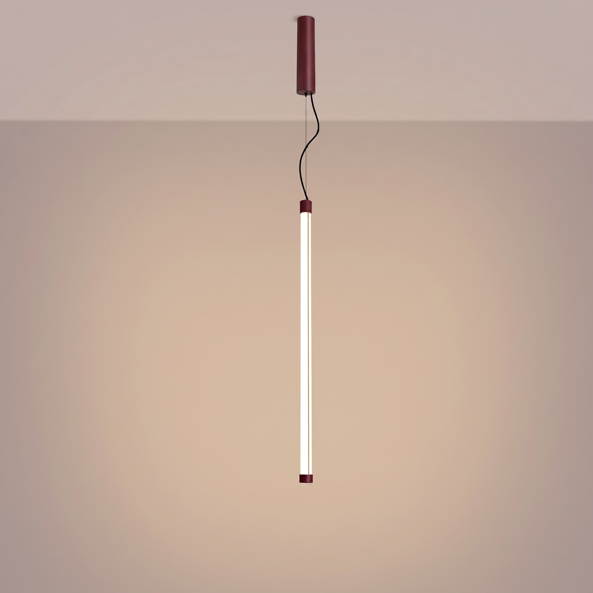 Pendant lamp TRANG 75 cm, burgundy, Thoro - 311976