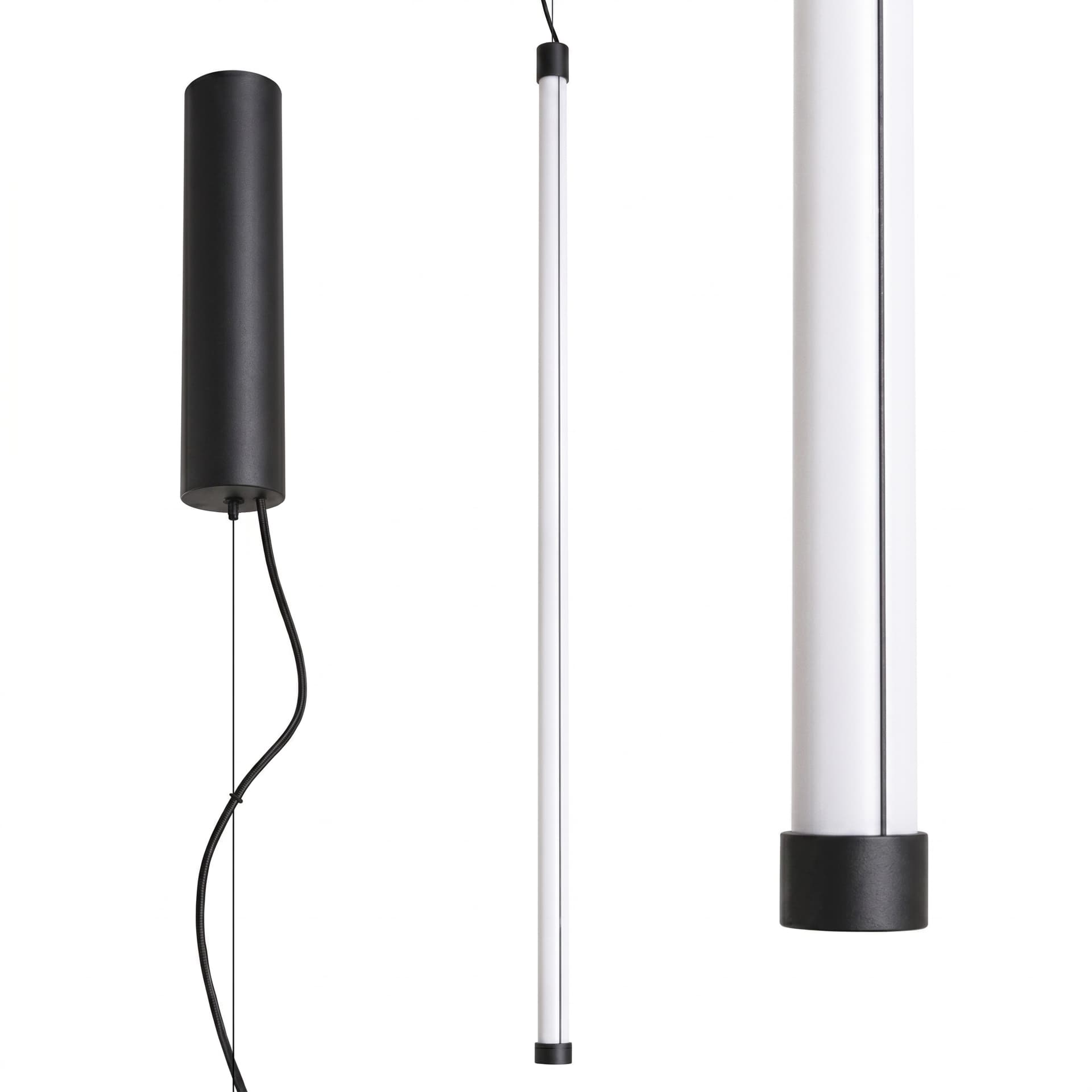Pendant lamp TRANG 100 cm, black and white, Thoro - 311829