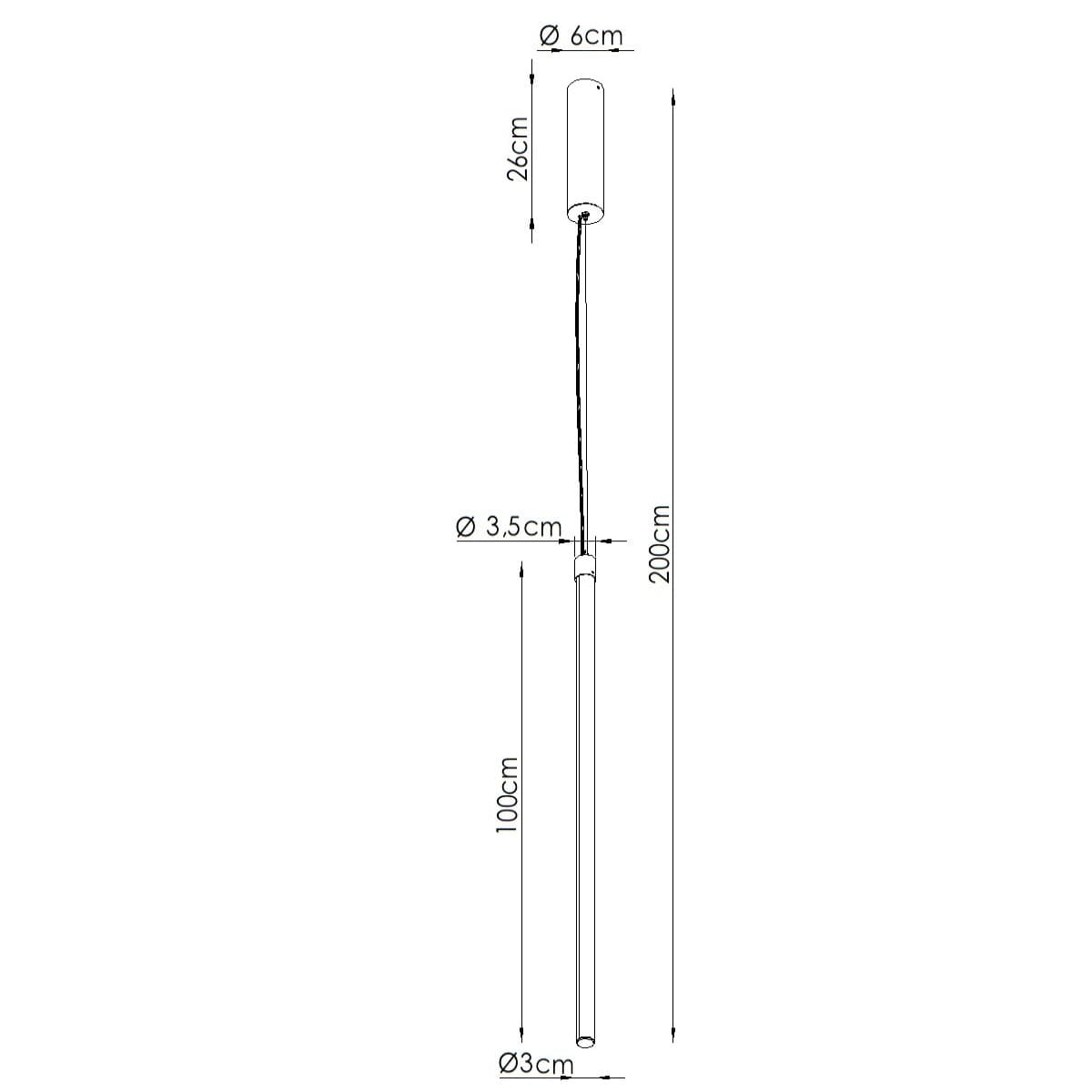 Pendant lamp TRANG 100 cm, pink, Thoro - 312772