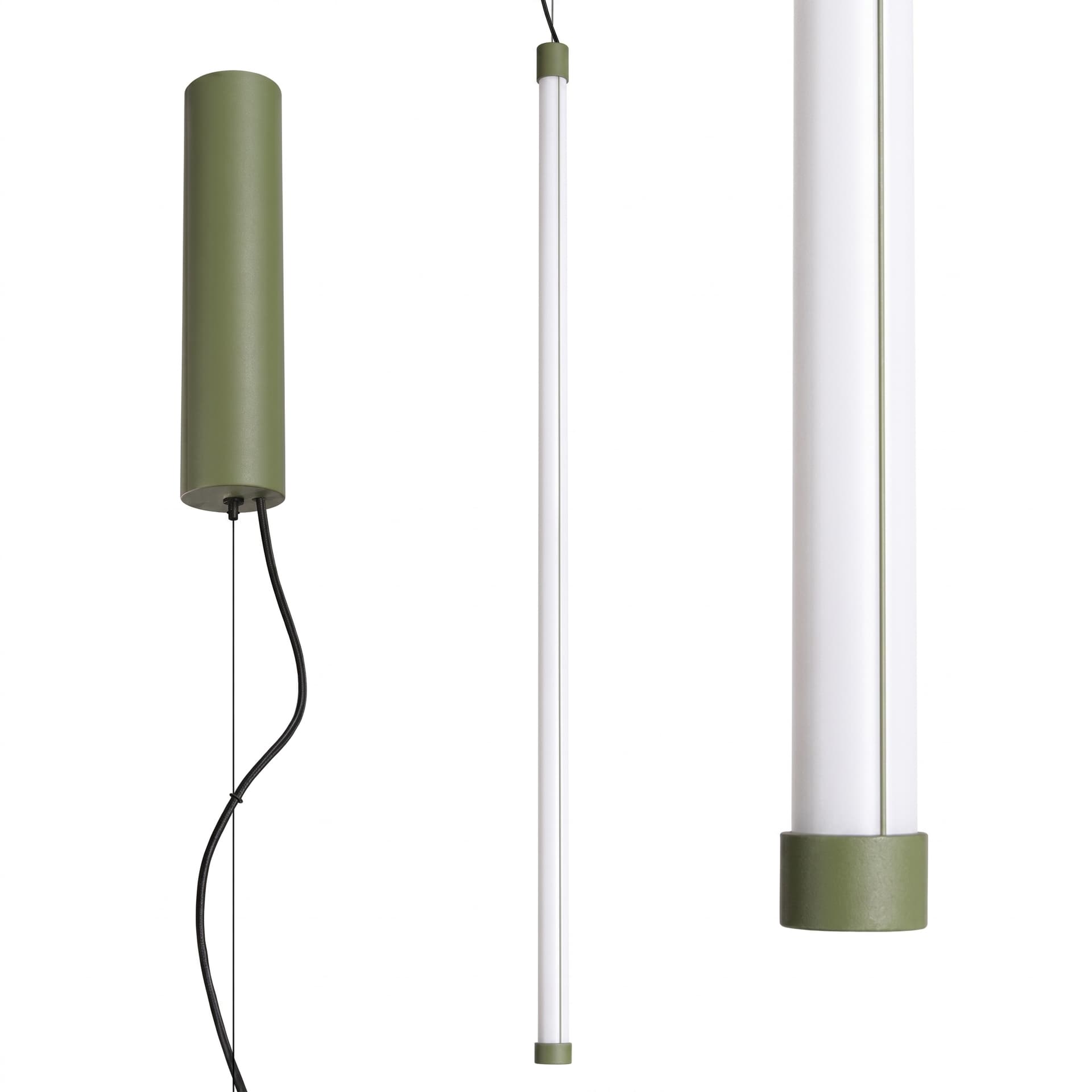 Pendant lamp TRANG 100 cm, olive green, Thoro - 312739