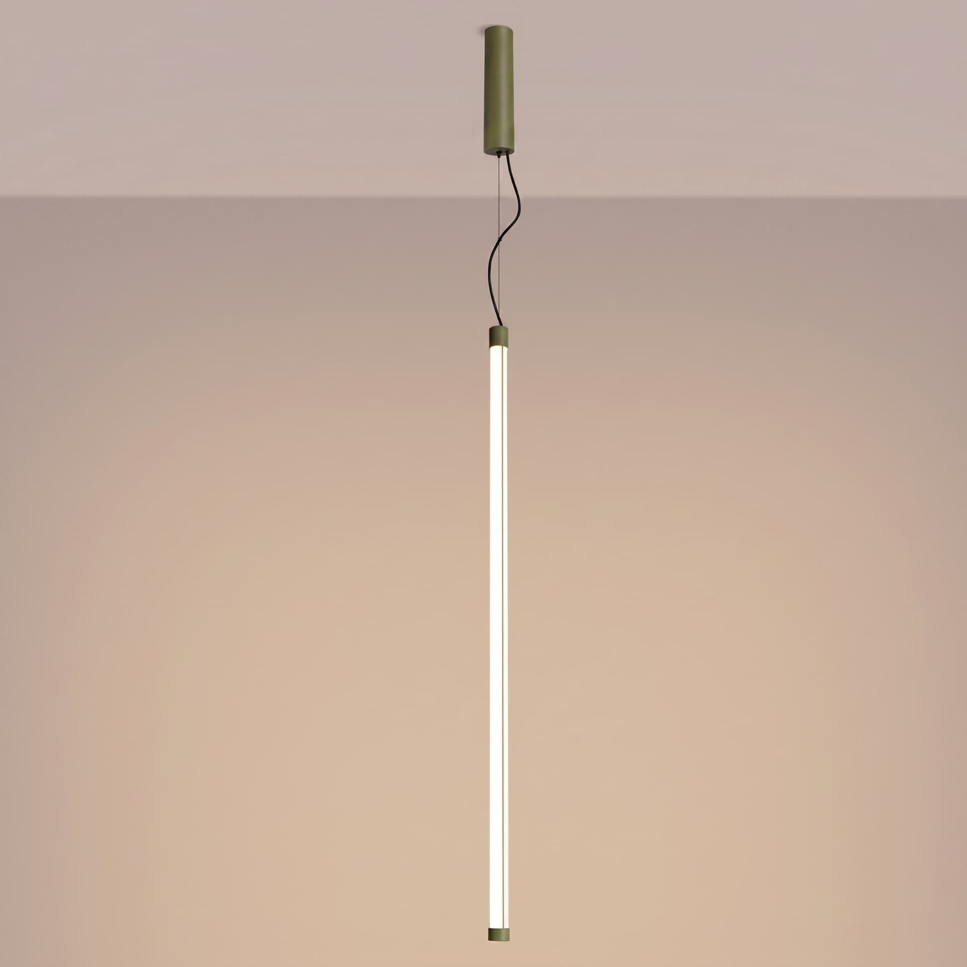 Pendant lamp TRANG 100 cm, olive green, Thoro - 312742