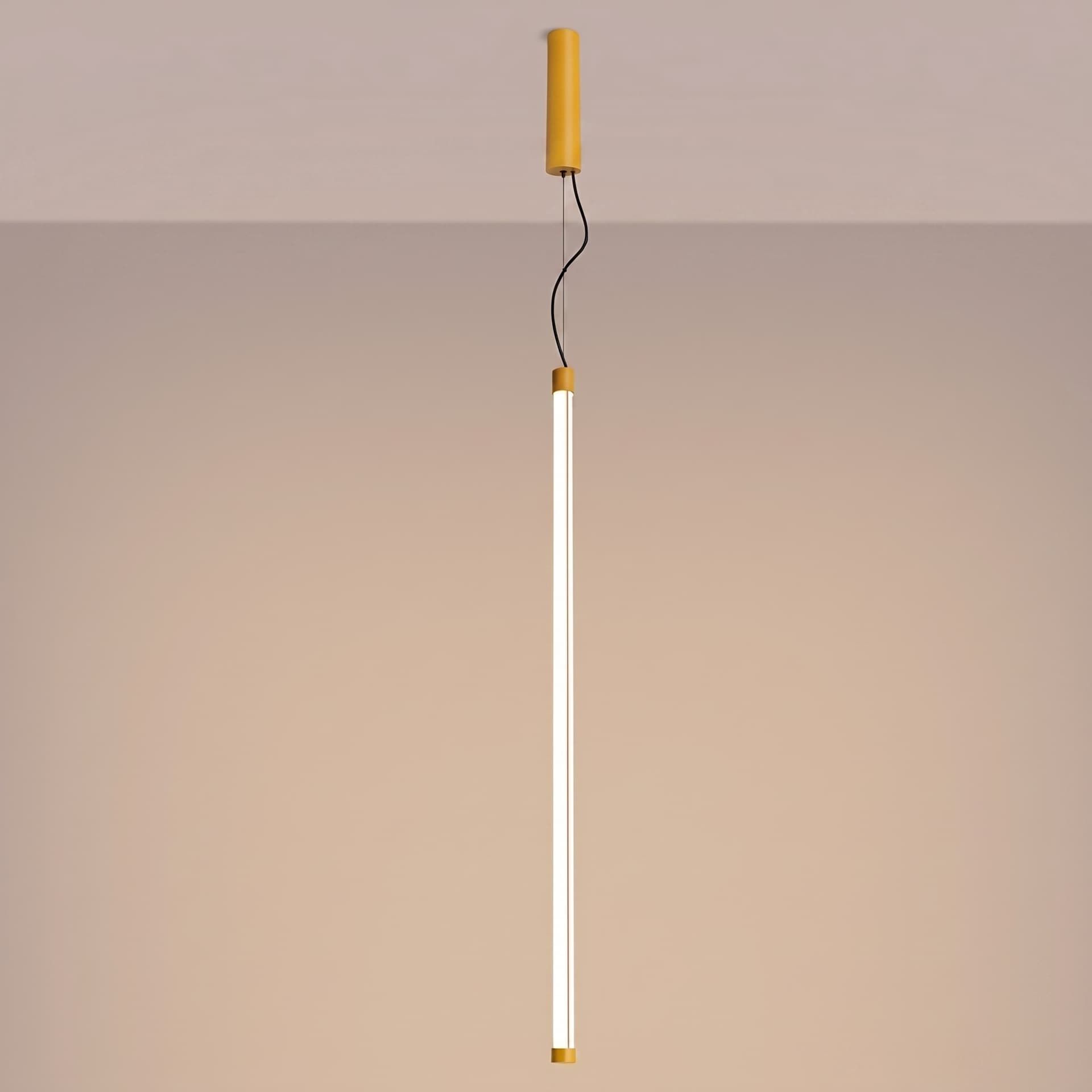 Pendant lamp TRANG 100 cm, yellow, Thoro - 312733