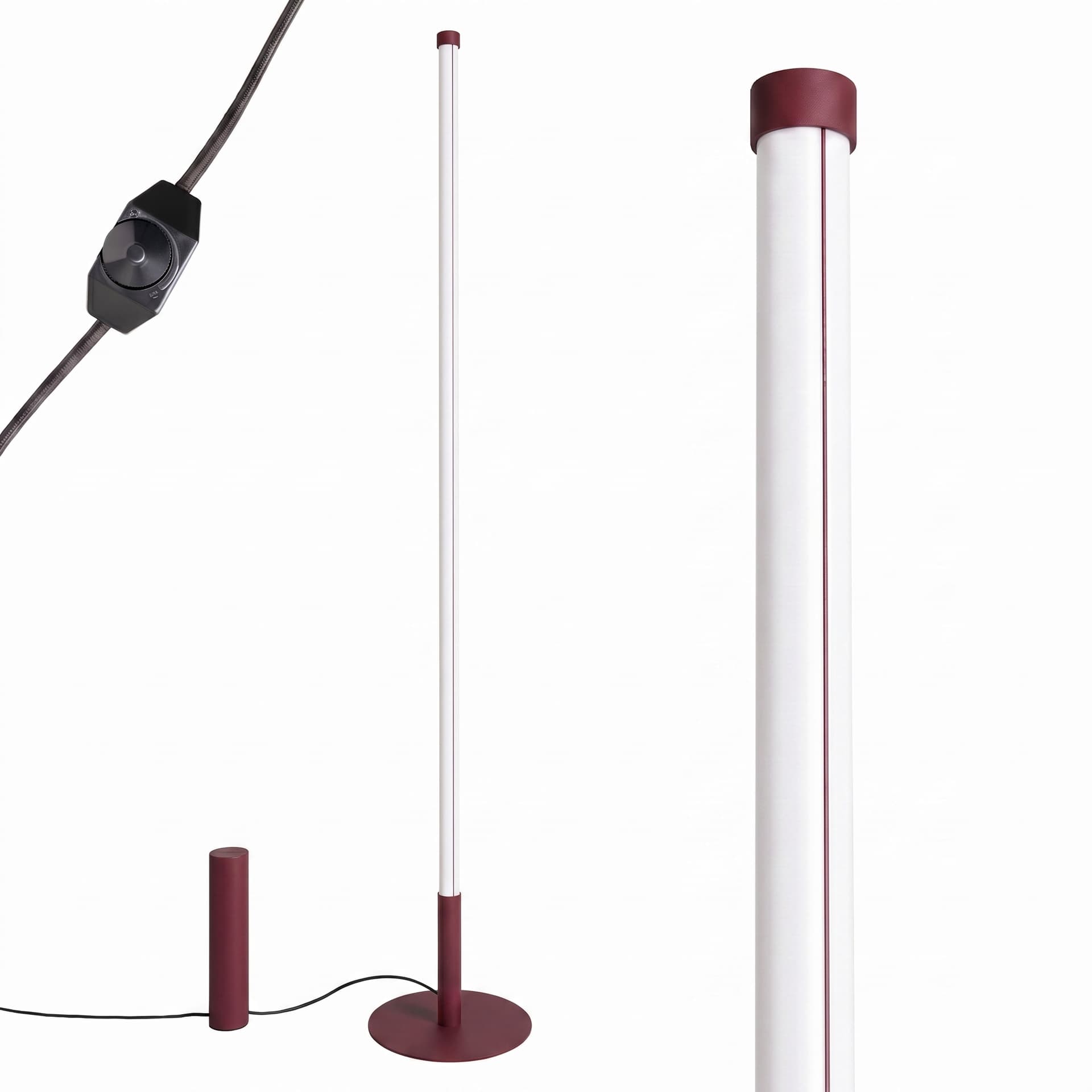 Floor lamp TRANG burgundy, Thoro - 312156