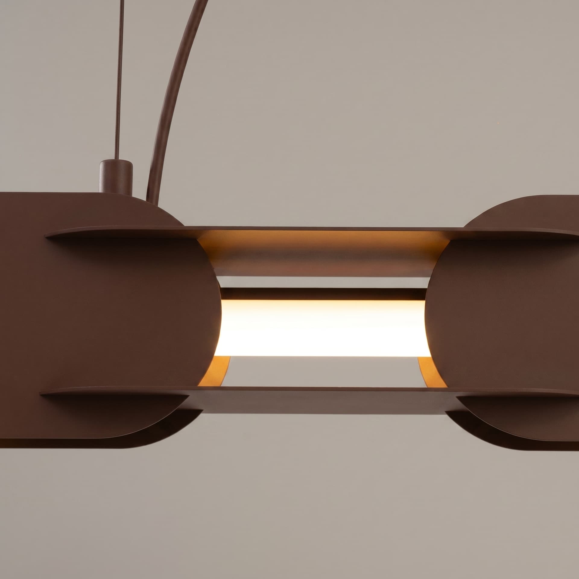 Pendant lamp CHAIN 158 cm, brown, Thoro - 312867