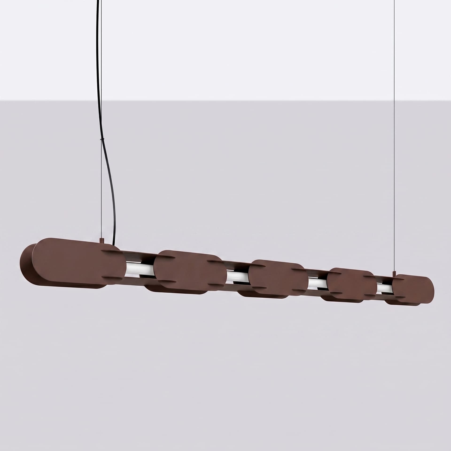 Pendant lamp CHAIN 158 cm, brown, Thoro - 312865