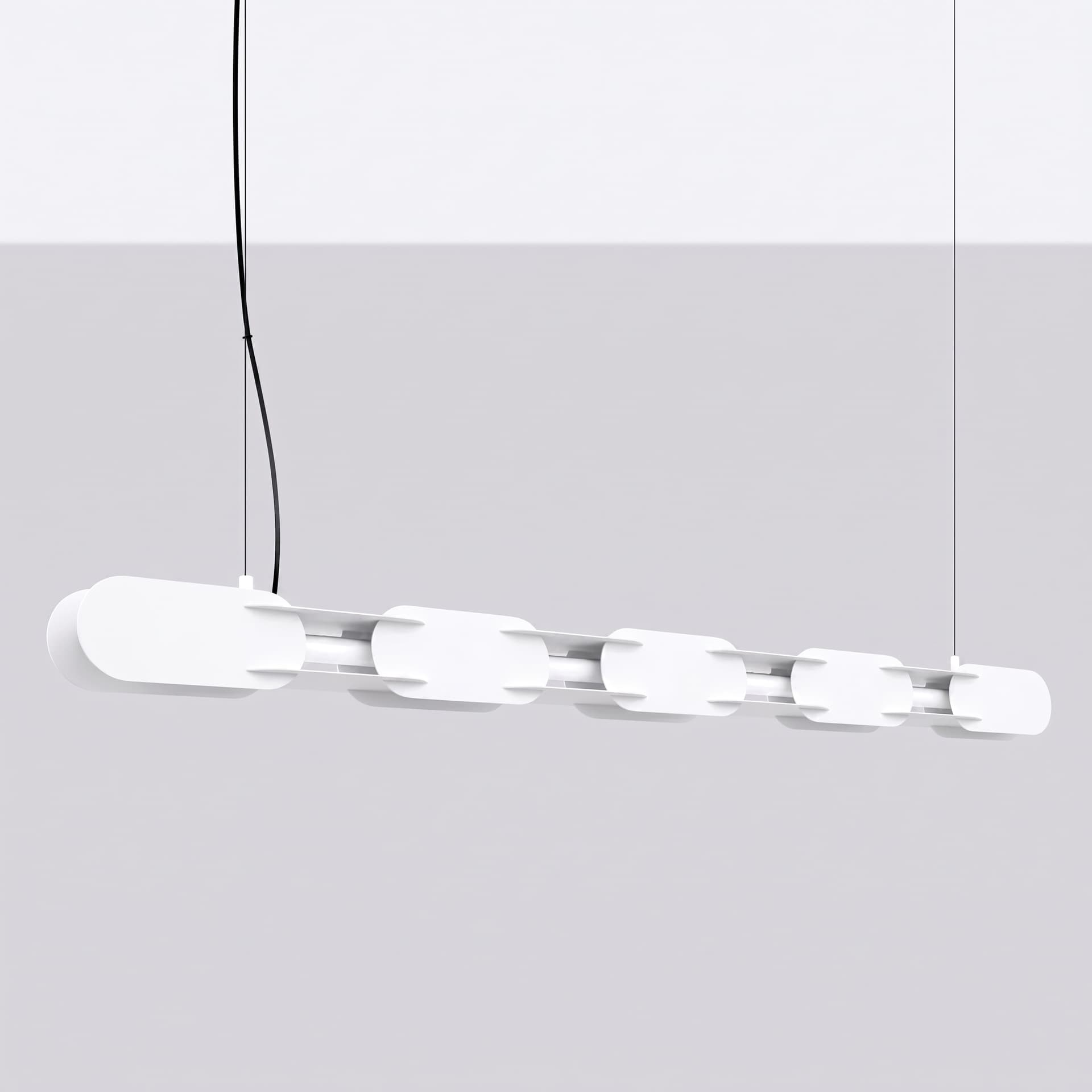 Pendant lamp CHAIN 158 cm, white, black, Thoro - 312857
