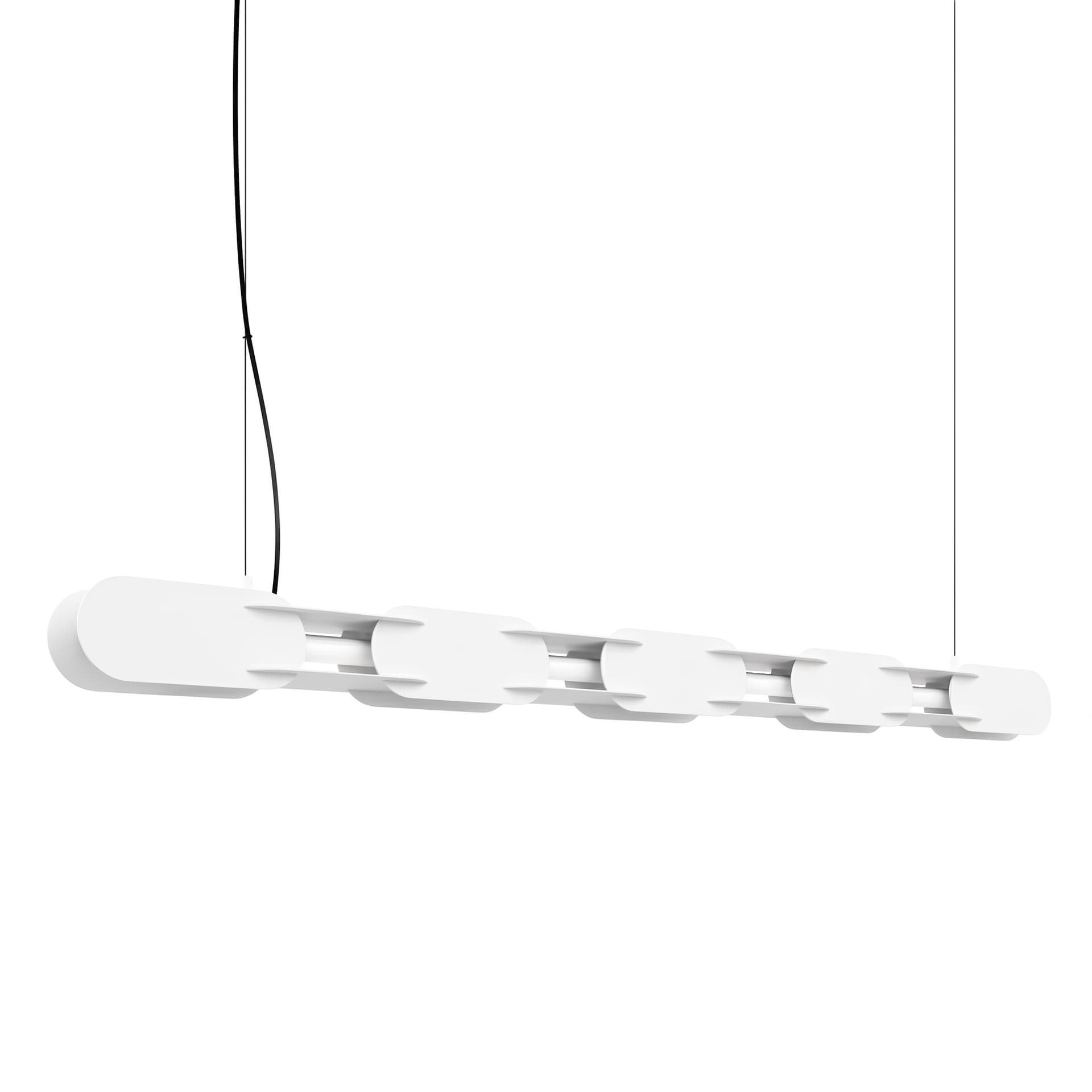 Pendant lamp CHAIN 158 cm, white, black, Thoro