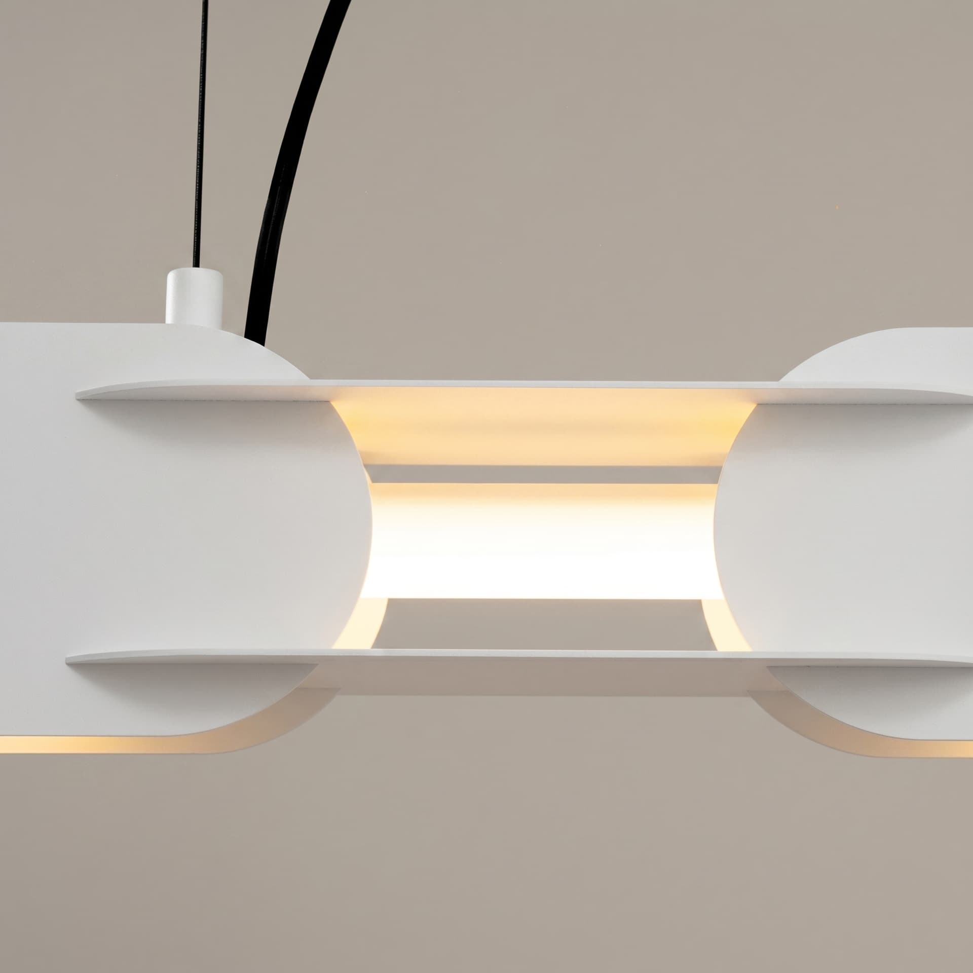 Pendant lamp CHAIN 158 cm, white, black, Thoro - 312859