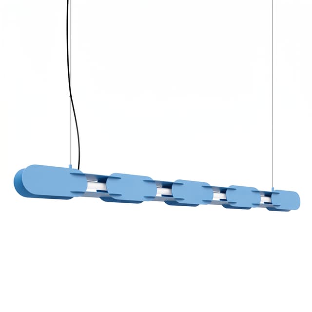 Pendant lamp CHAIN 158 cm, blue, Thoro - DIMENSION