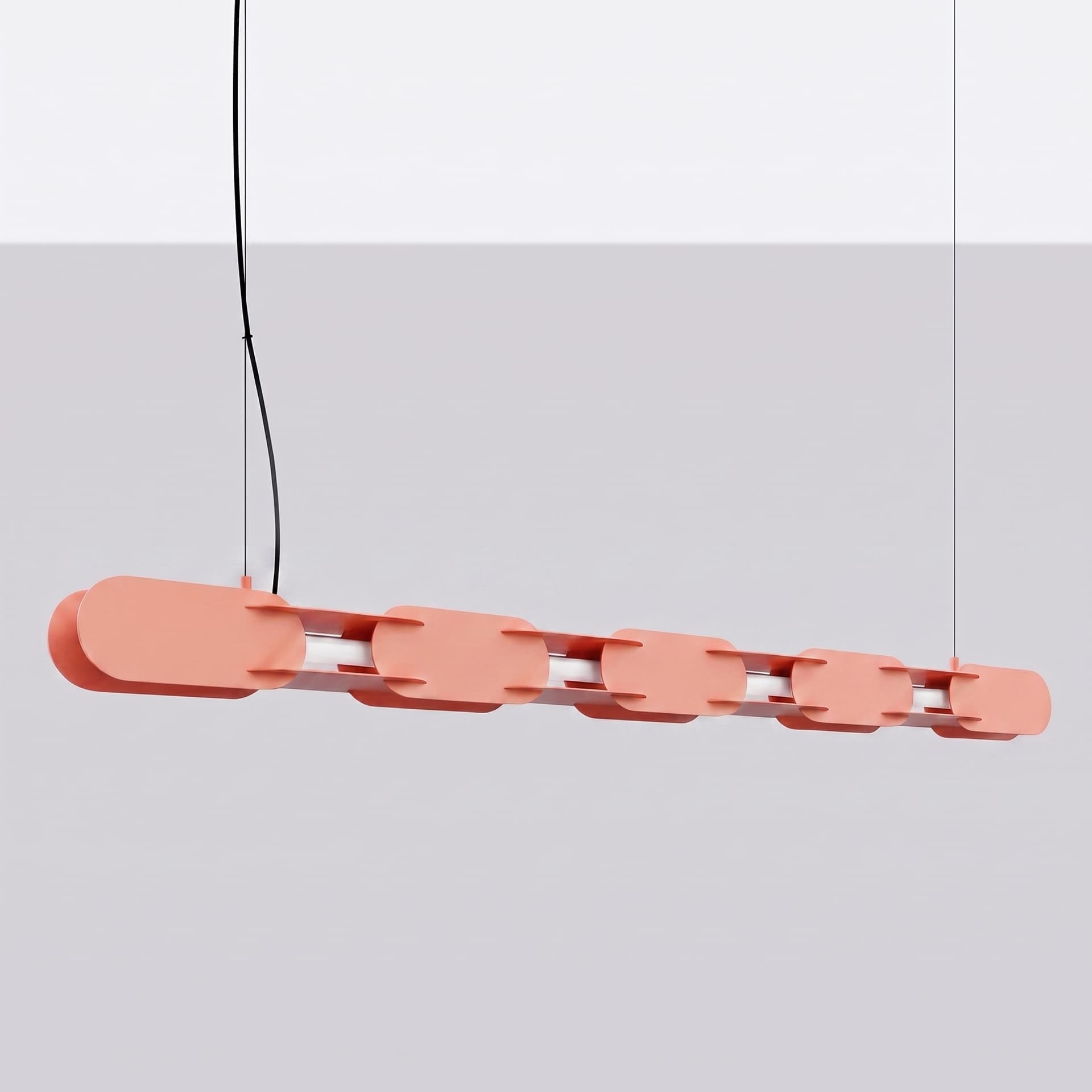 Pendant lamp CHAIN 158 cm, peach, Thoro - 312841