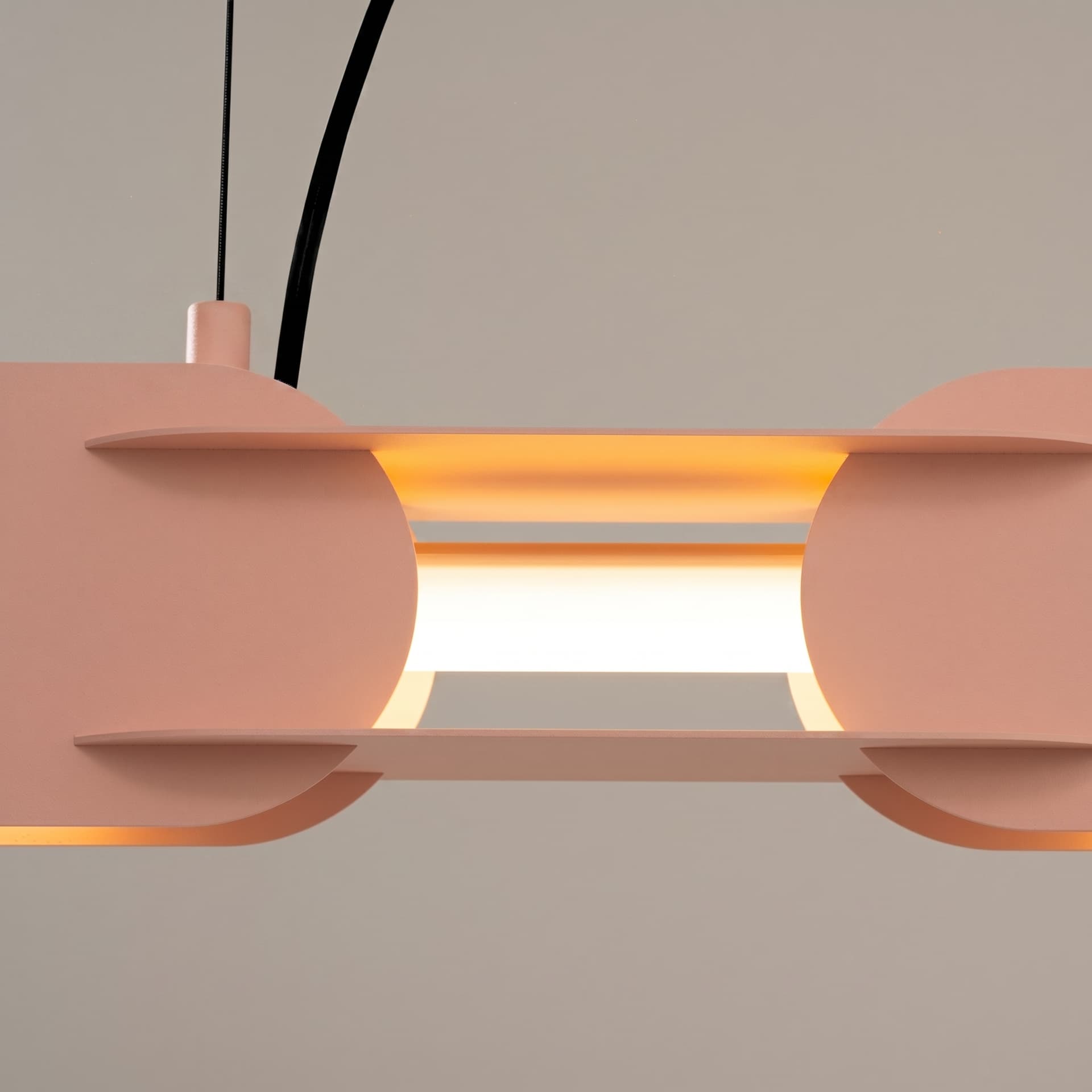 Pendant lamp CHAIN 158 cm, peach, Thoro - 312843