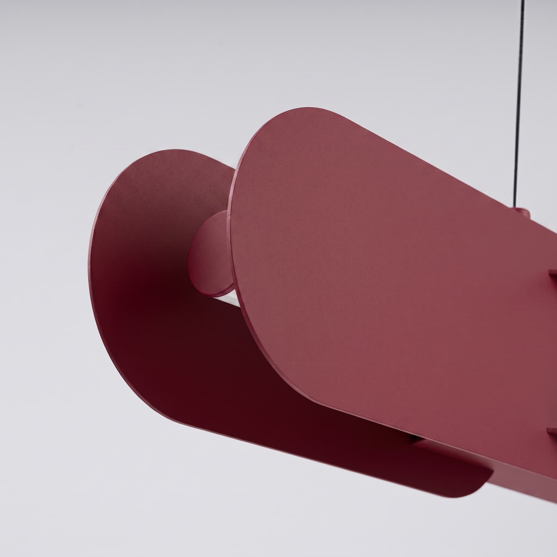 Pendant lamp CHAIN 158 cm, burgundy, black, Thoro - 312836
