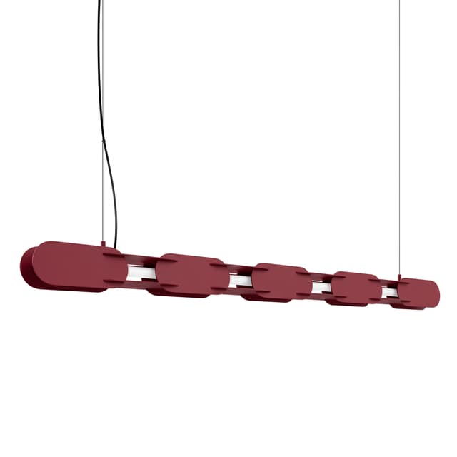 Pendant lamp CHAIN 158 cm, burgundy, black, Thoro - DIMENSION