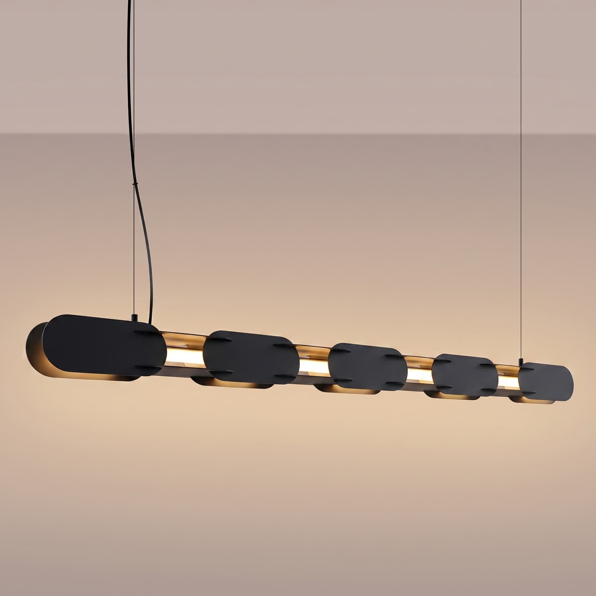 Pendant lamp CHAIN 158 cm, black, Thoro - 312826
