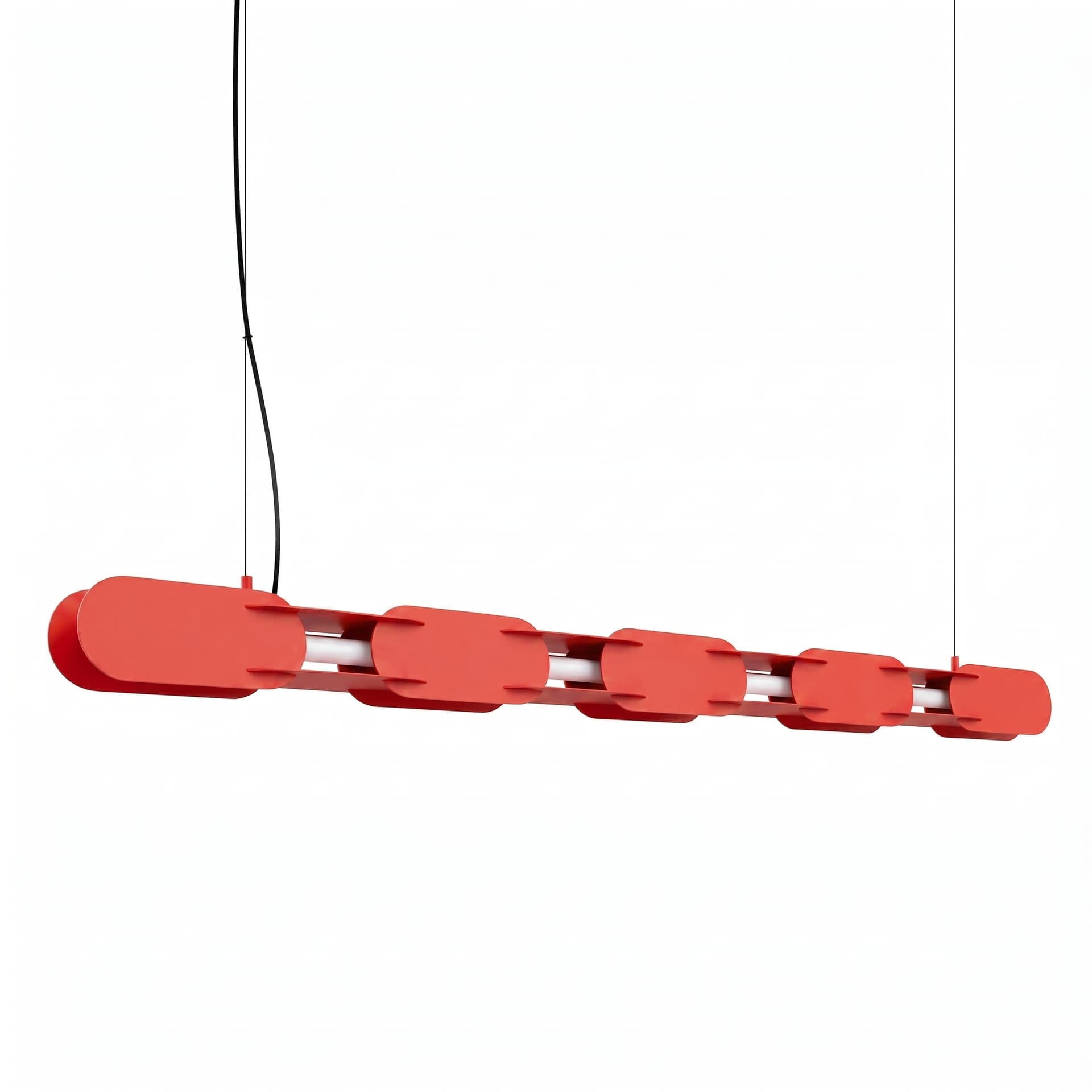 Pendant lamp CHAIN 158 cm, red, Thoro