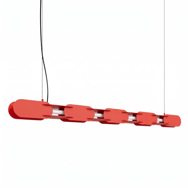 Pendant lamp CHAIN 158 cm, red, Thoro - DIMENSION