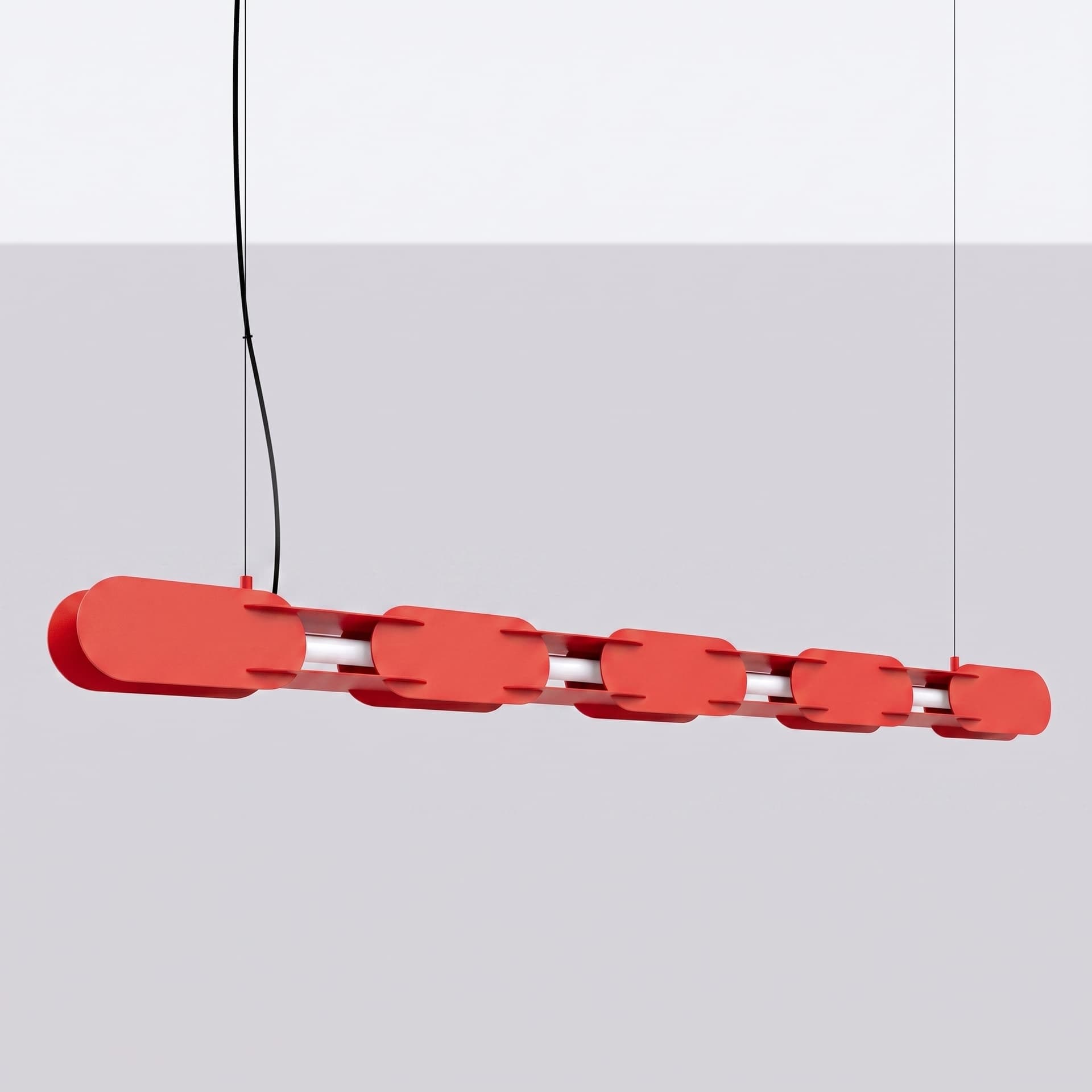 Pendant lamp CHAIN 158 cm, red, Thoro - 312817